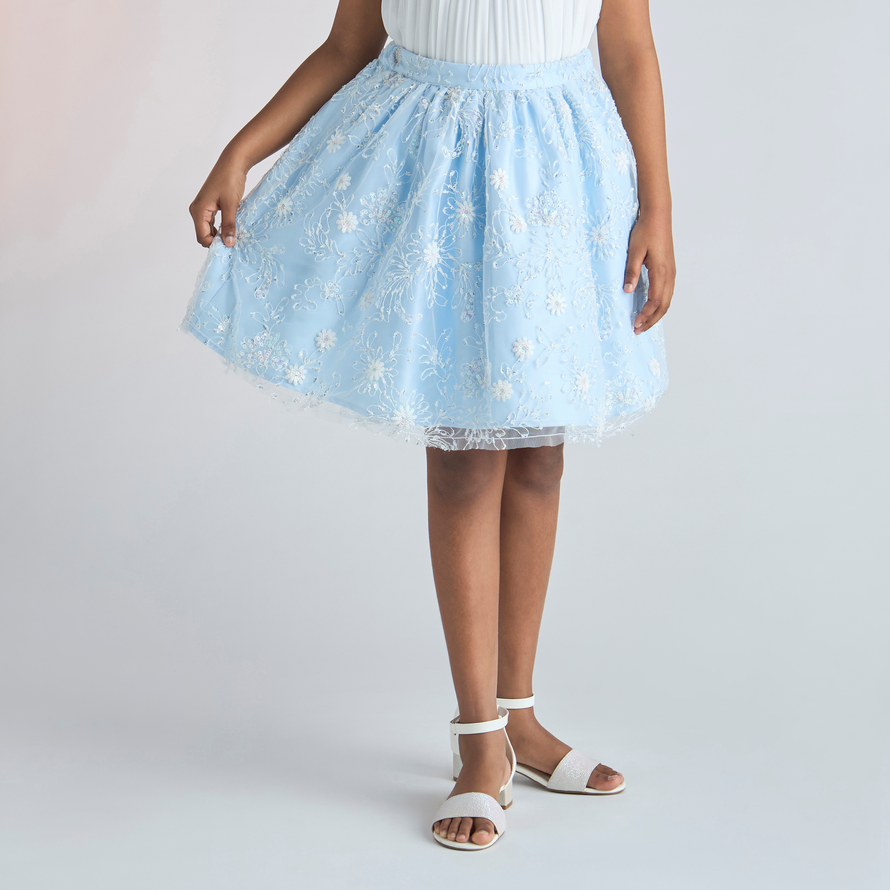 Buy Juniors All Over Embroidered Skirt Online for Girls Centrepoint UAE