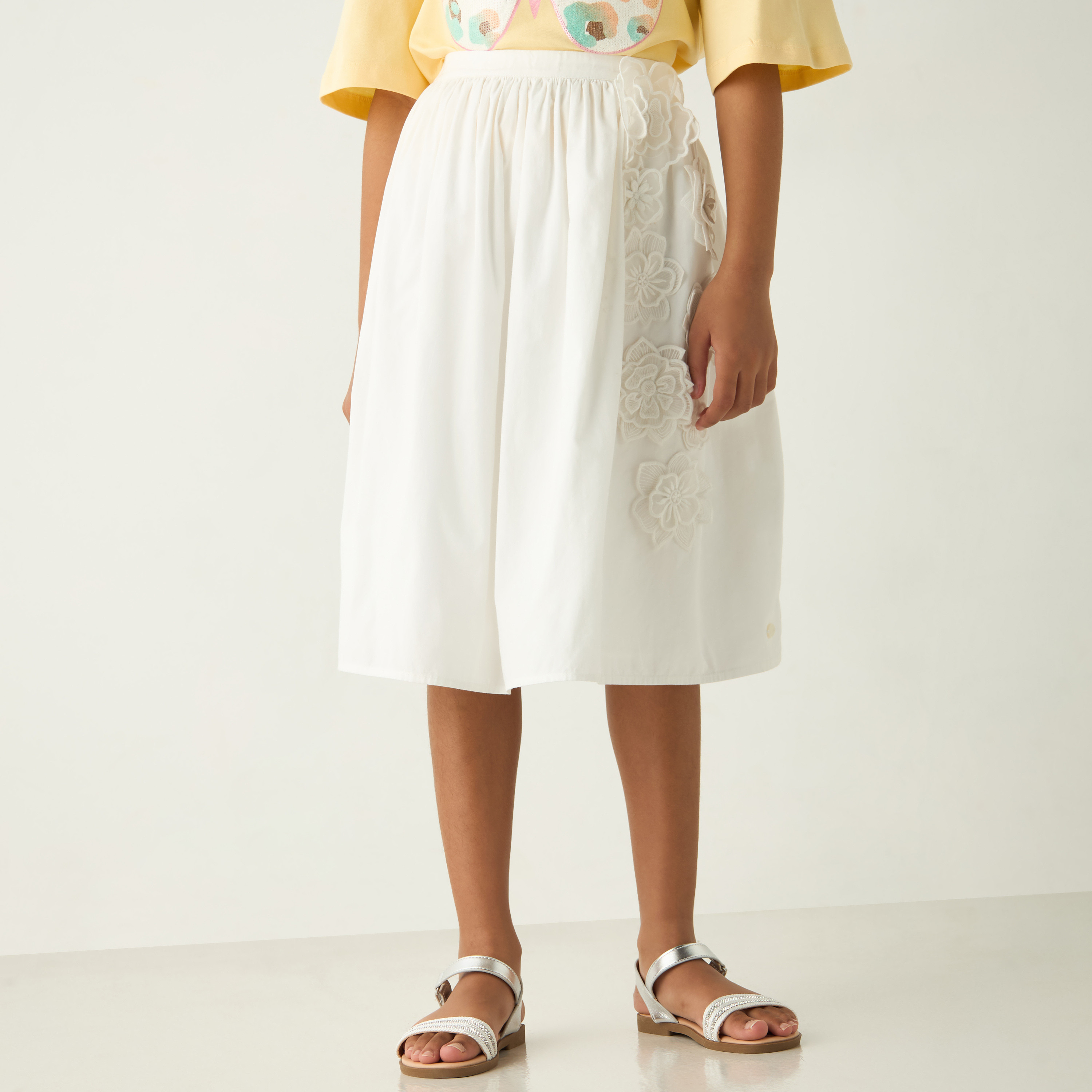 Eligo Lace Detail Skirt with Semi-Elasticated Waistband-girls-clothing-bottoms-skirts-image-1