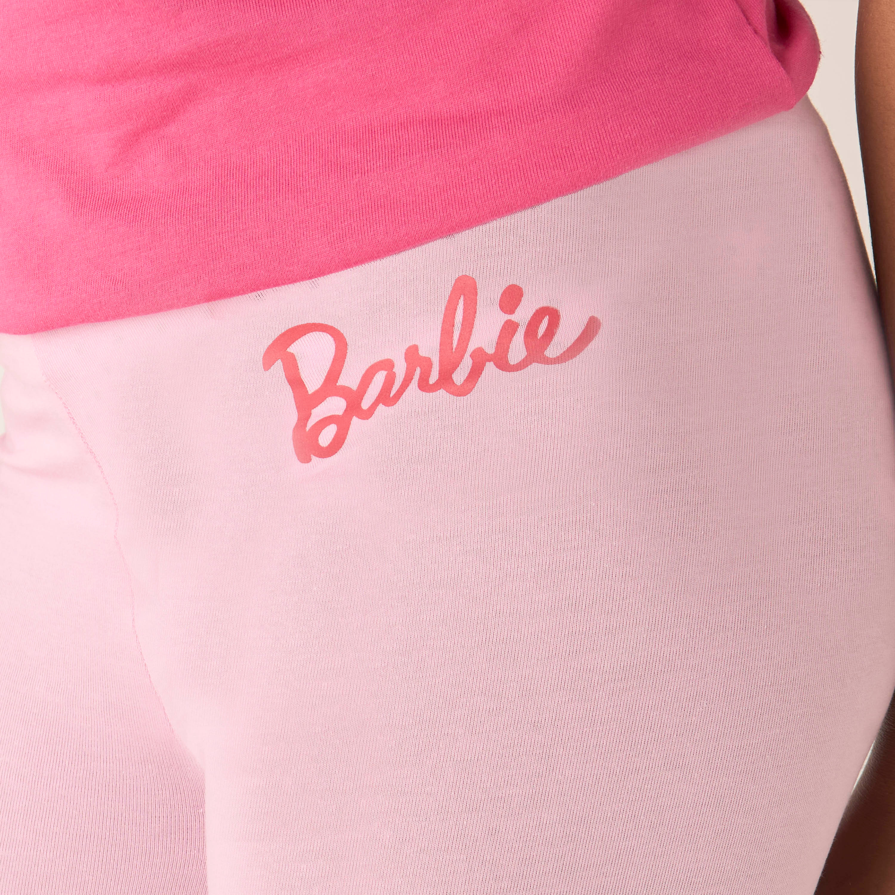 بنطلون ليقنز بطبعات وخصر مطّاطي من باربي-girls-clothing-bottoms-leggings-image-4
