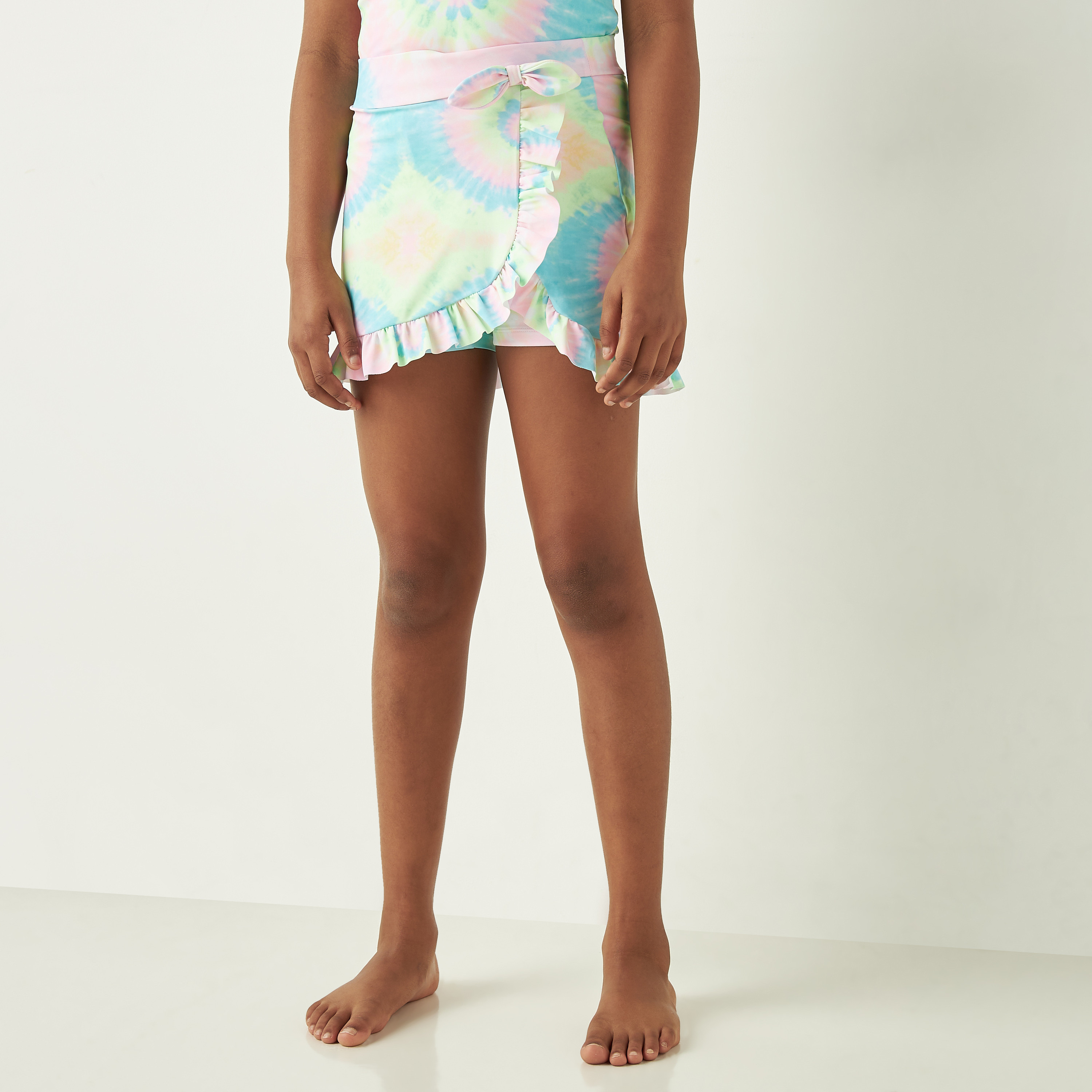 Barbie Sequinned Swimsuit with Flutter Sleeves and Round Neck-sports-gear-swimming-girl-image-3