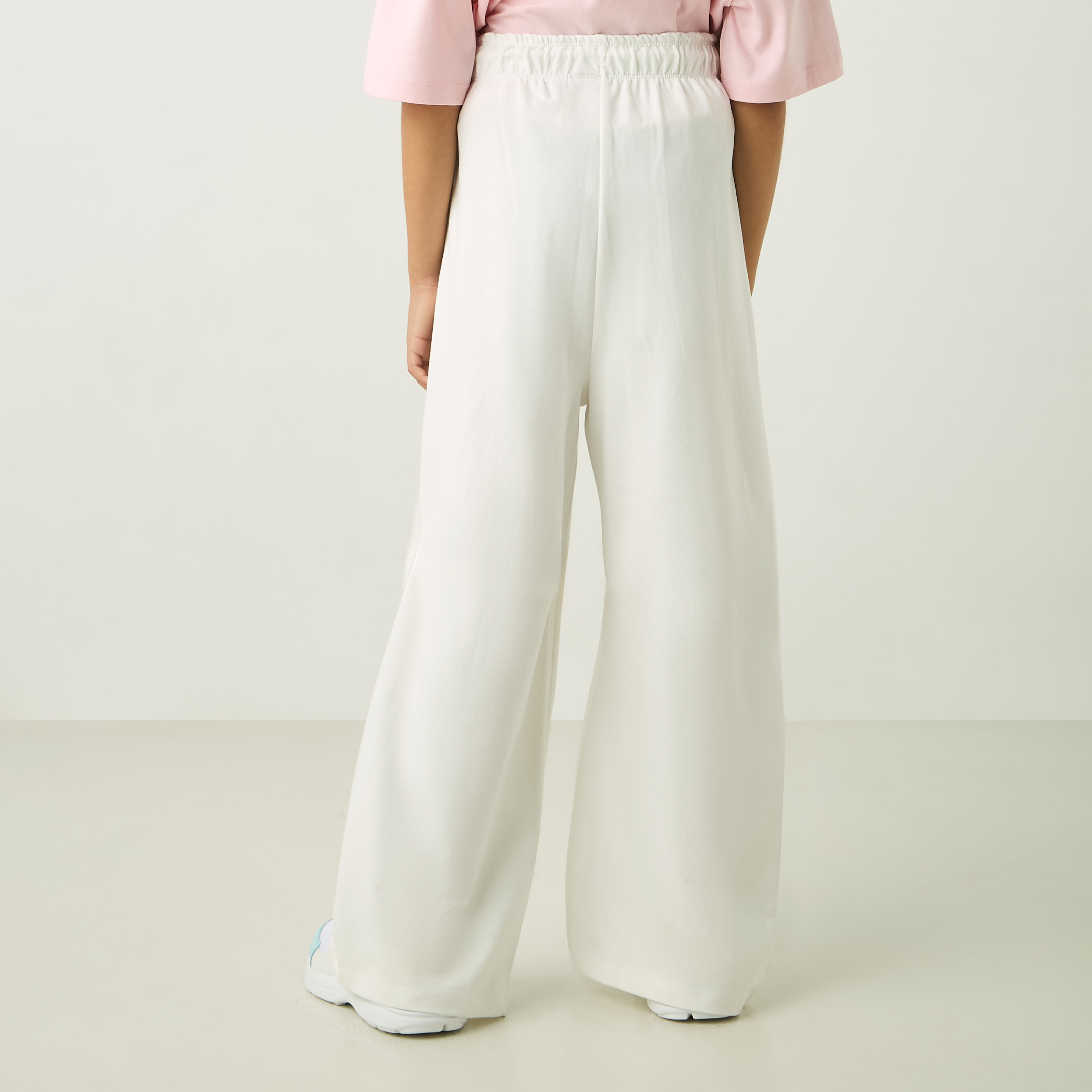 Disney Princess Print Wide Leg Pants with Drawstring Closure-girls-clothing-bottoms-trousers-image-3