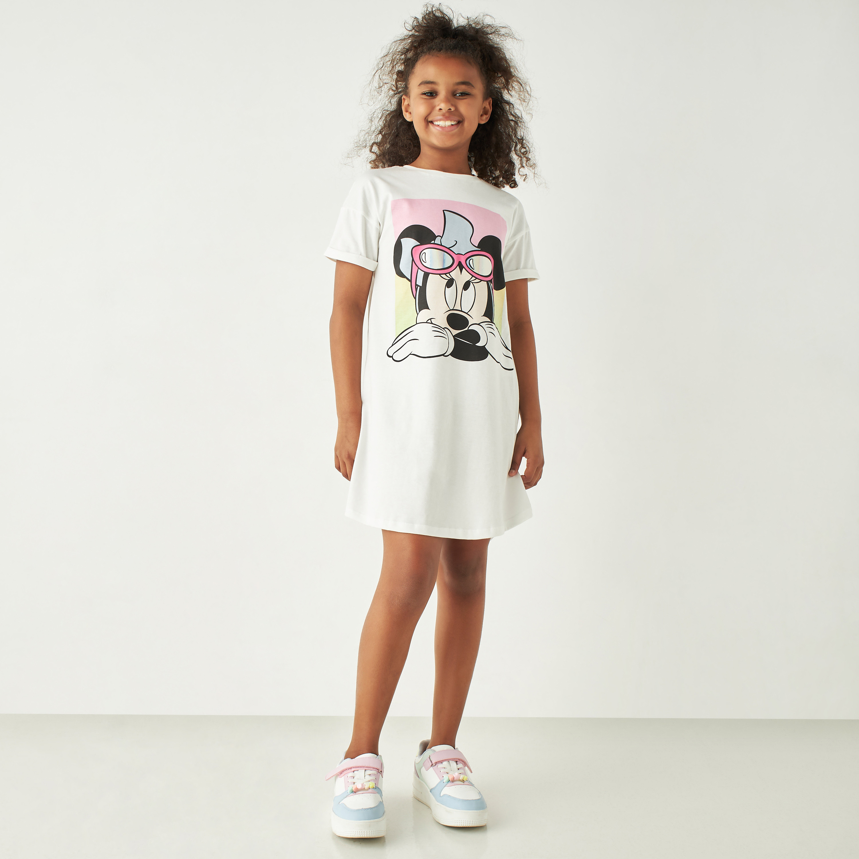 Disney Minnie Mouse Print Sleepshirt with Short Sleeves-girls-clothing-dressesandjumpsuits-image-2