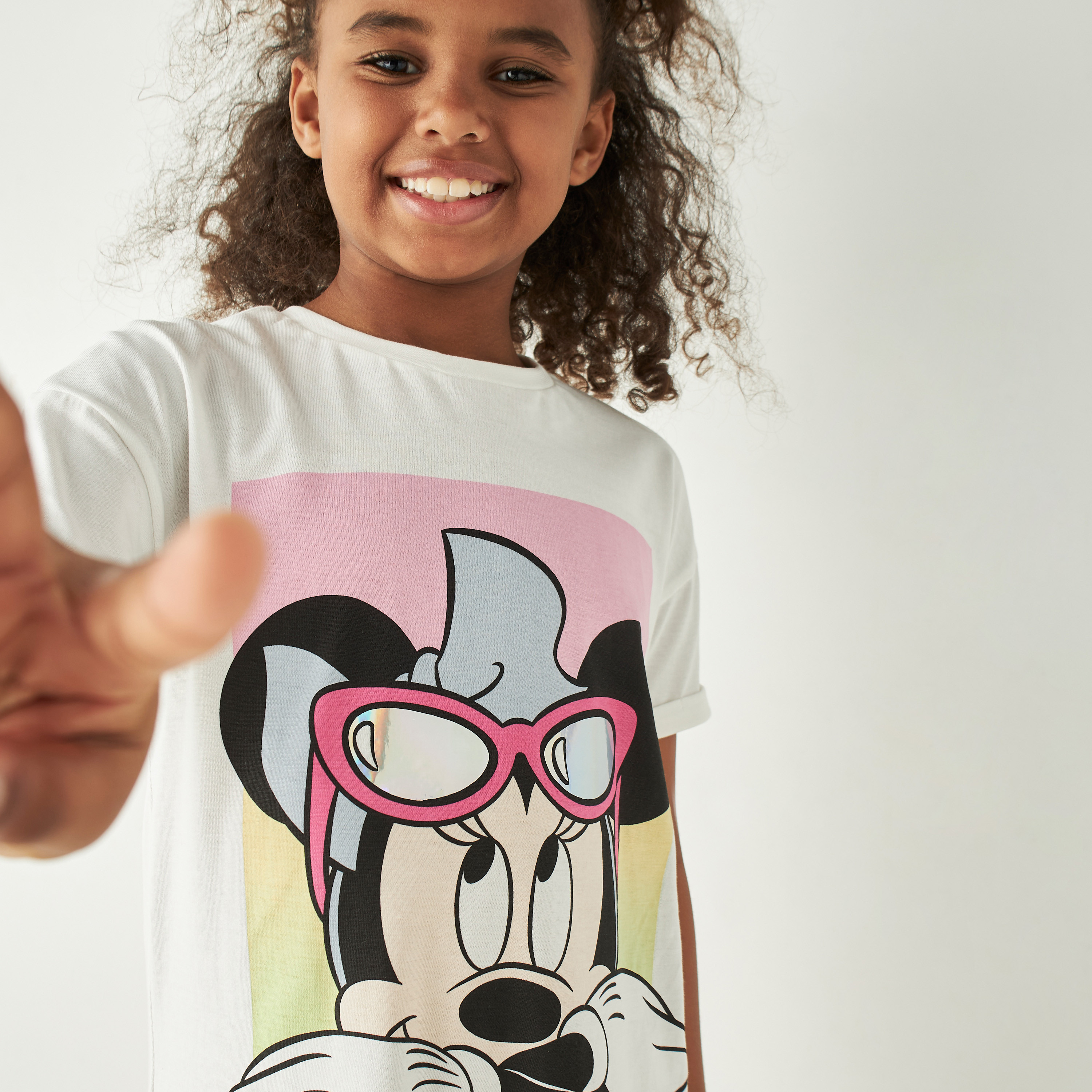 Disney Minnie Mouse Print Sleepshirt with Short Sleeves-girls-clothing-dressesandjumpsuits-image-4