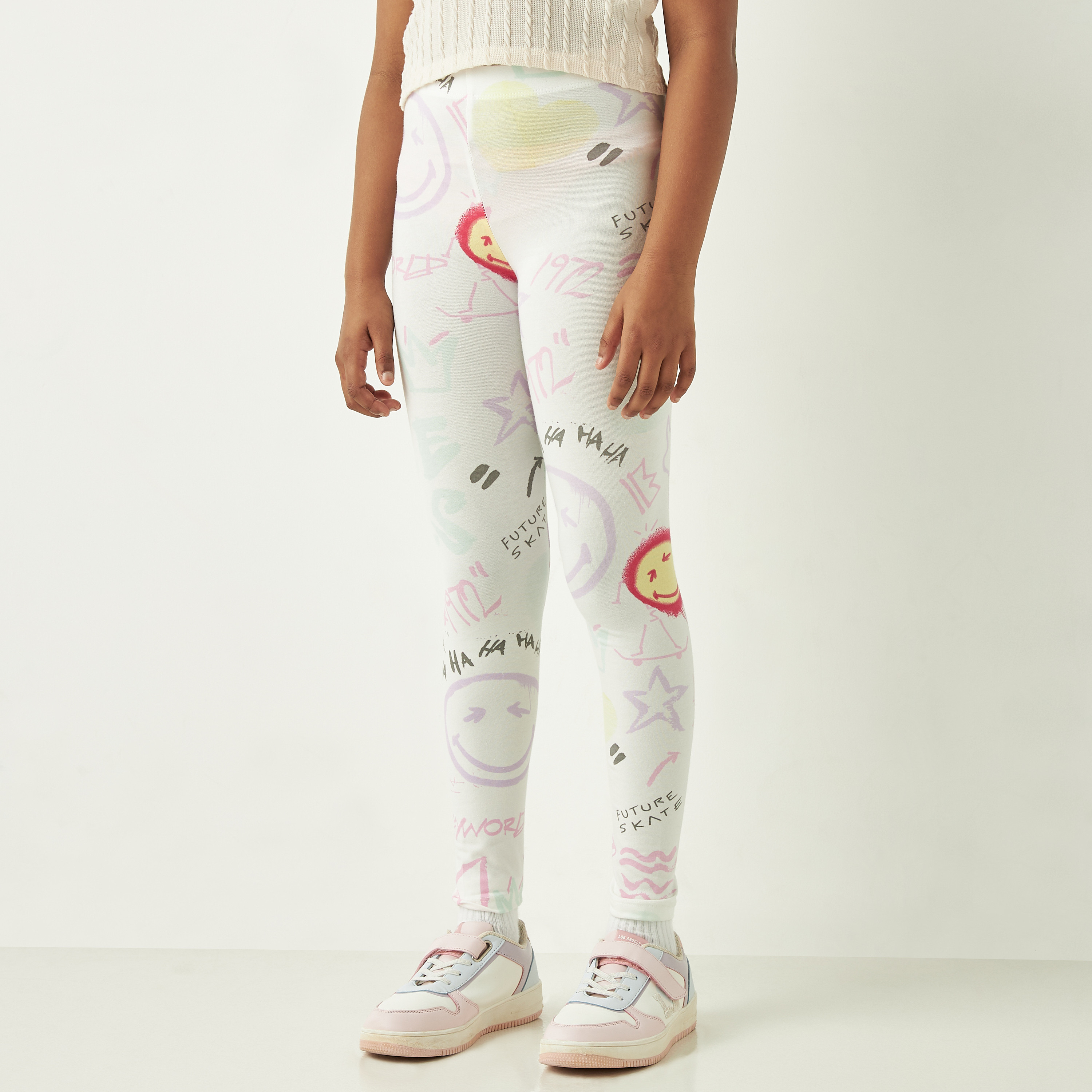 بنطلون ليقنز بخصر مطّاطي وطبعات من ديزني-girls-clothing-bottoms-leggings-image-1