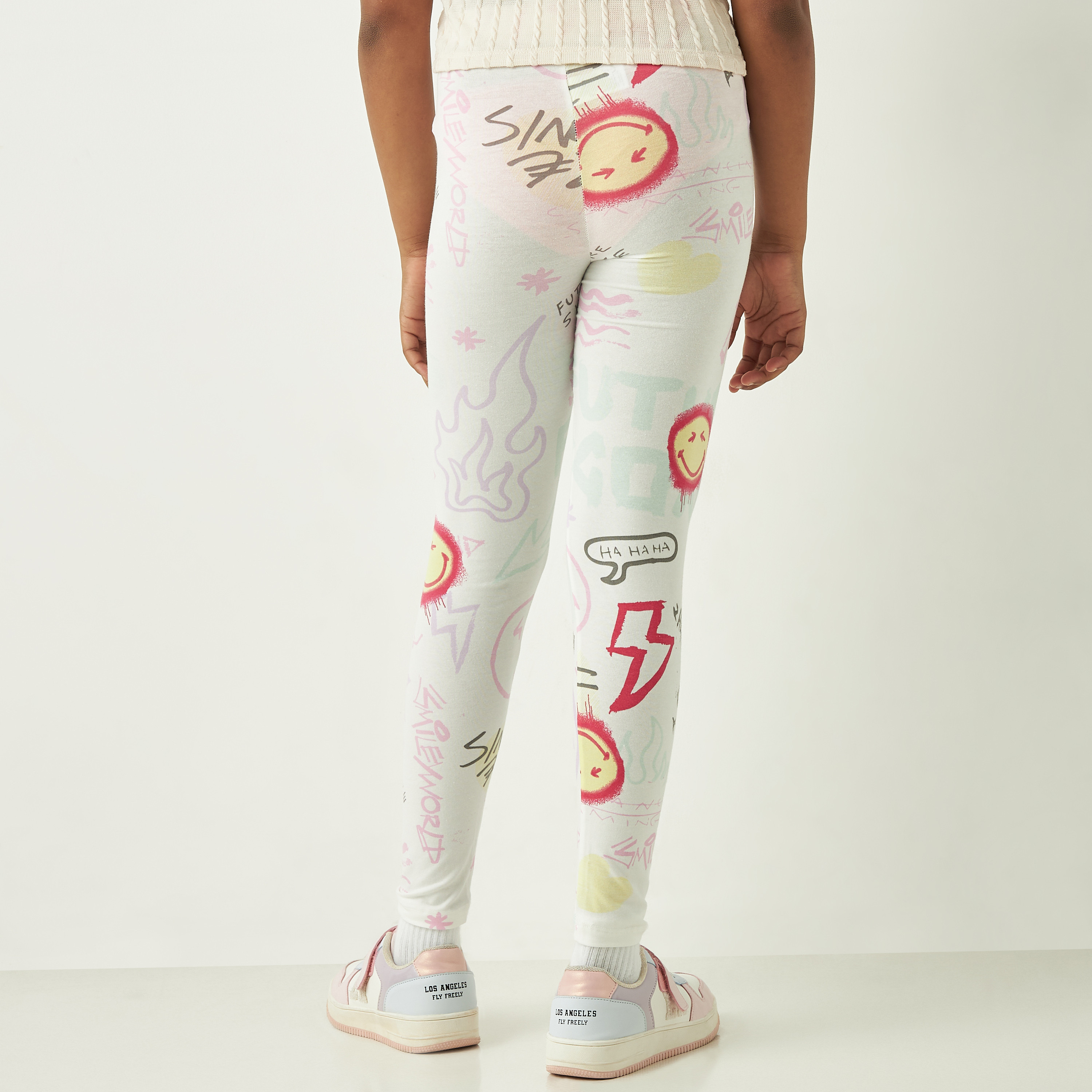 بنطلون ليقنز بخصر مطّاطي وطبعات من ديزني-girls-clothing-bottoms-leggings-image-3