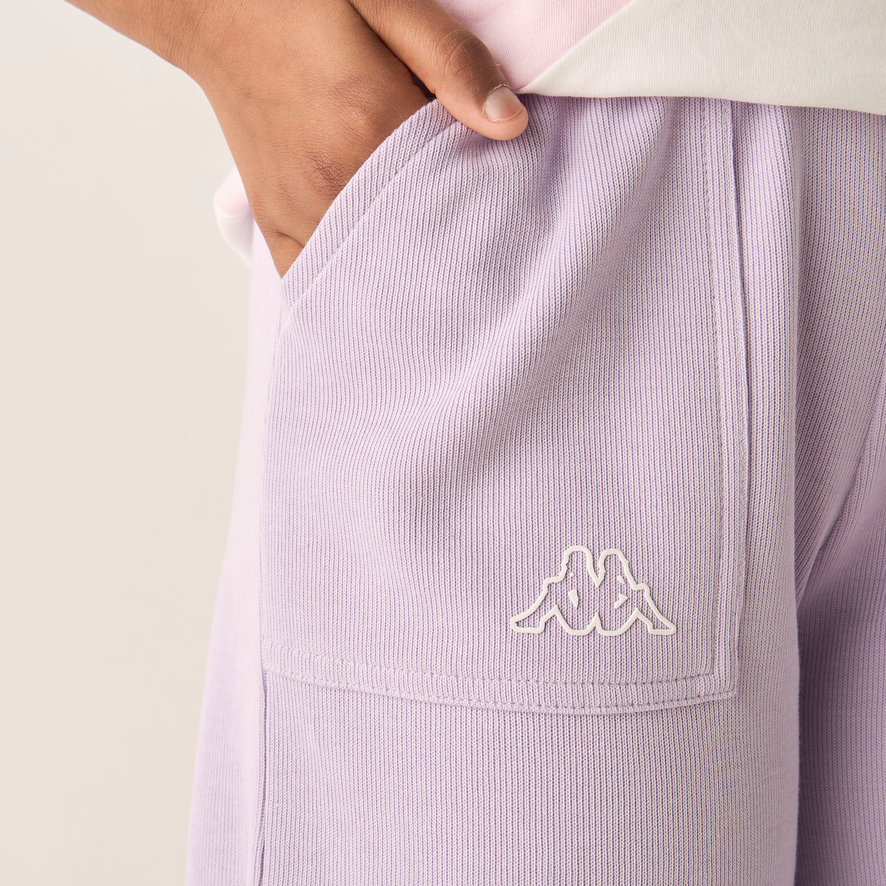 بنطلون رياضي بارز الملمس بجيوب من كابا-girls-clothing-bottoms-joggersandtrackpants-image-5