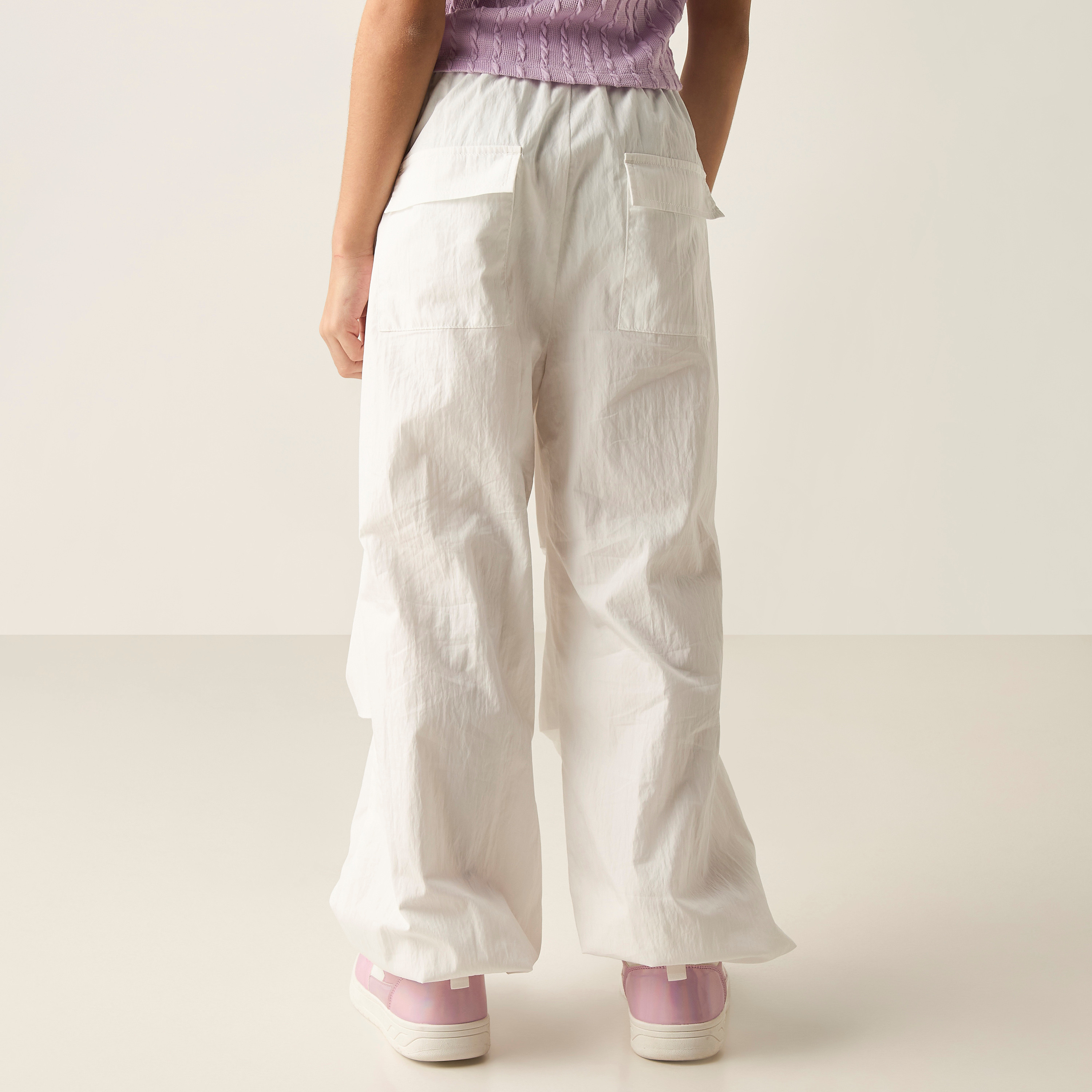 Kappa Logo Detail Joggers with Drawstring Closure and Pockets-girls-clothing-bottoms-joggersandtrackpants-image-4