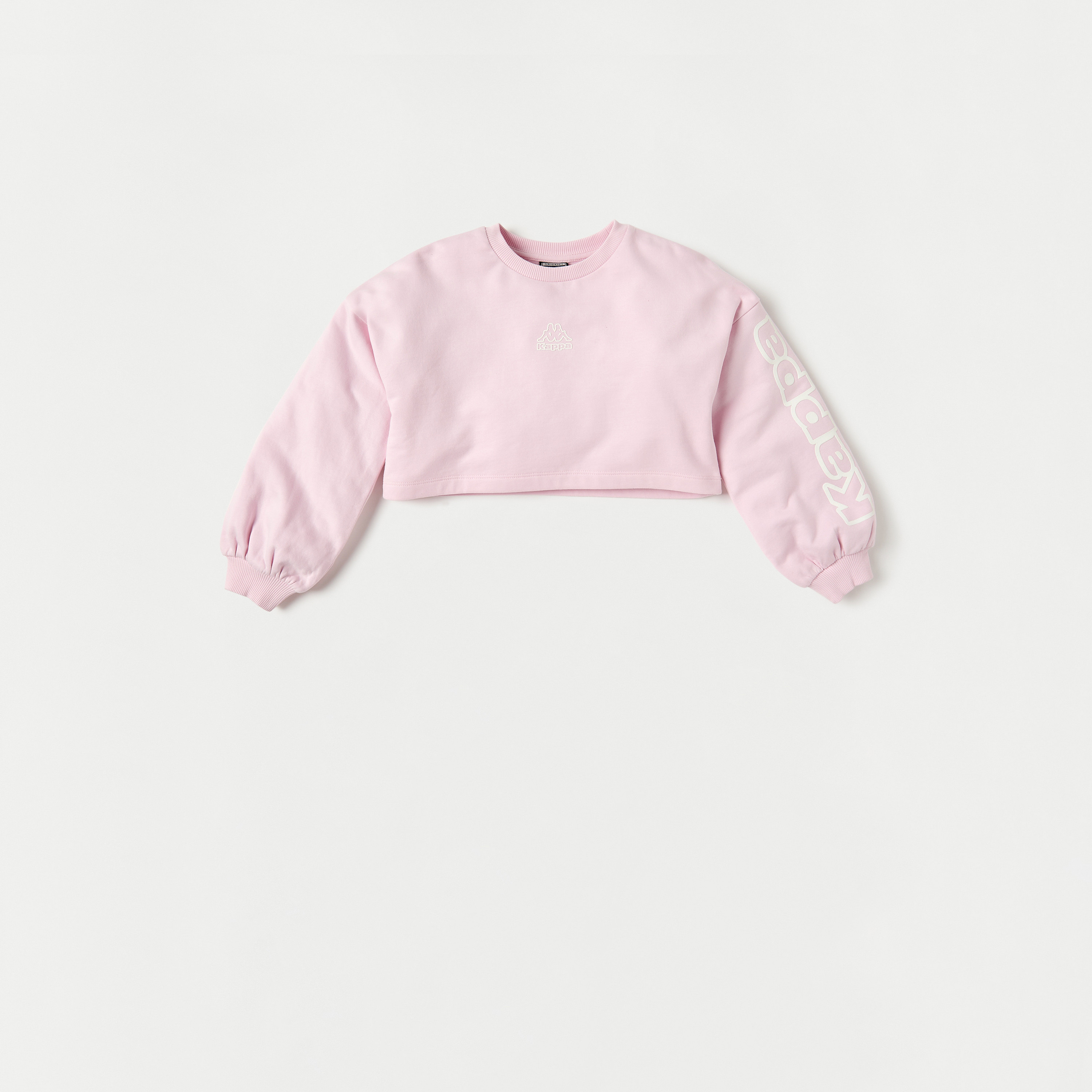 بلوفر قصير بطبعات شعار من كابا-girls-clothing-sweatshirts-image-2