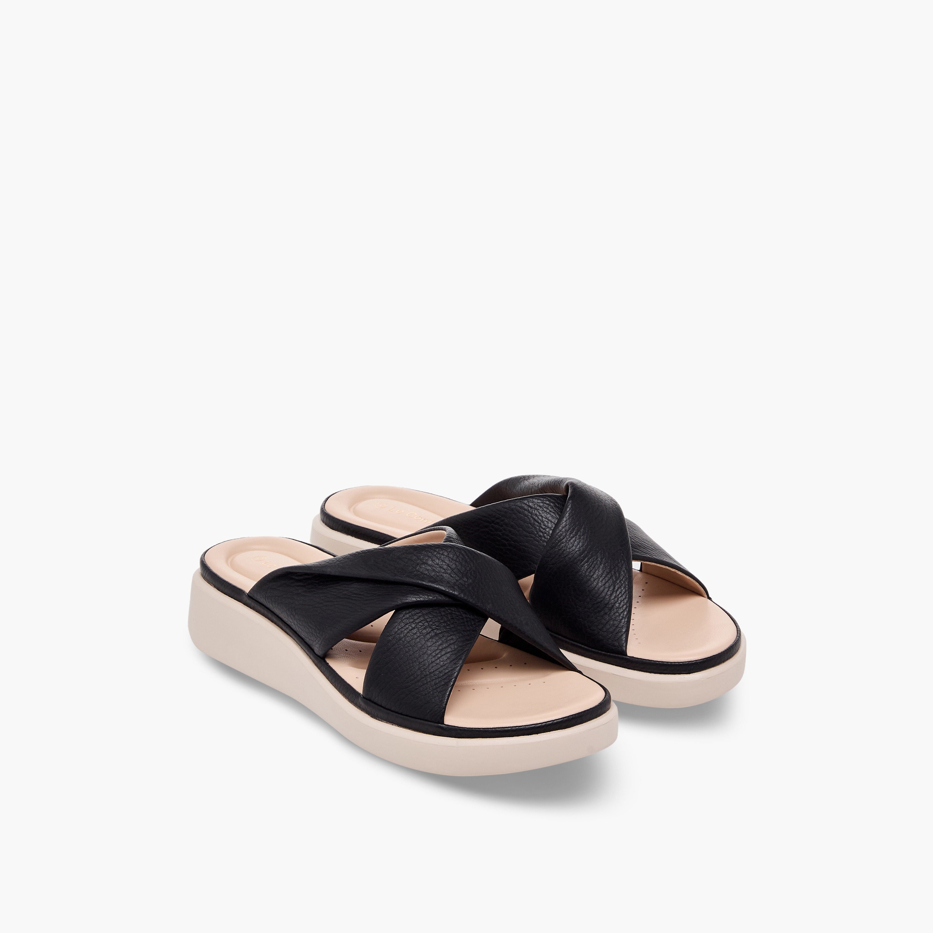 Le Confort Women Cross Strap Wedge Sandals-women-shoes-sandals-heeled-image-1