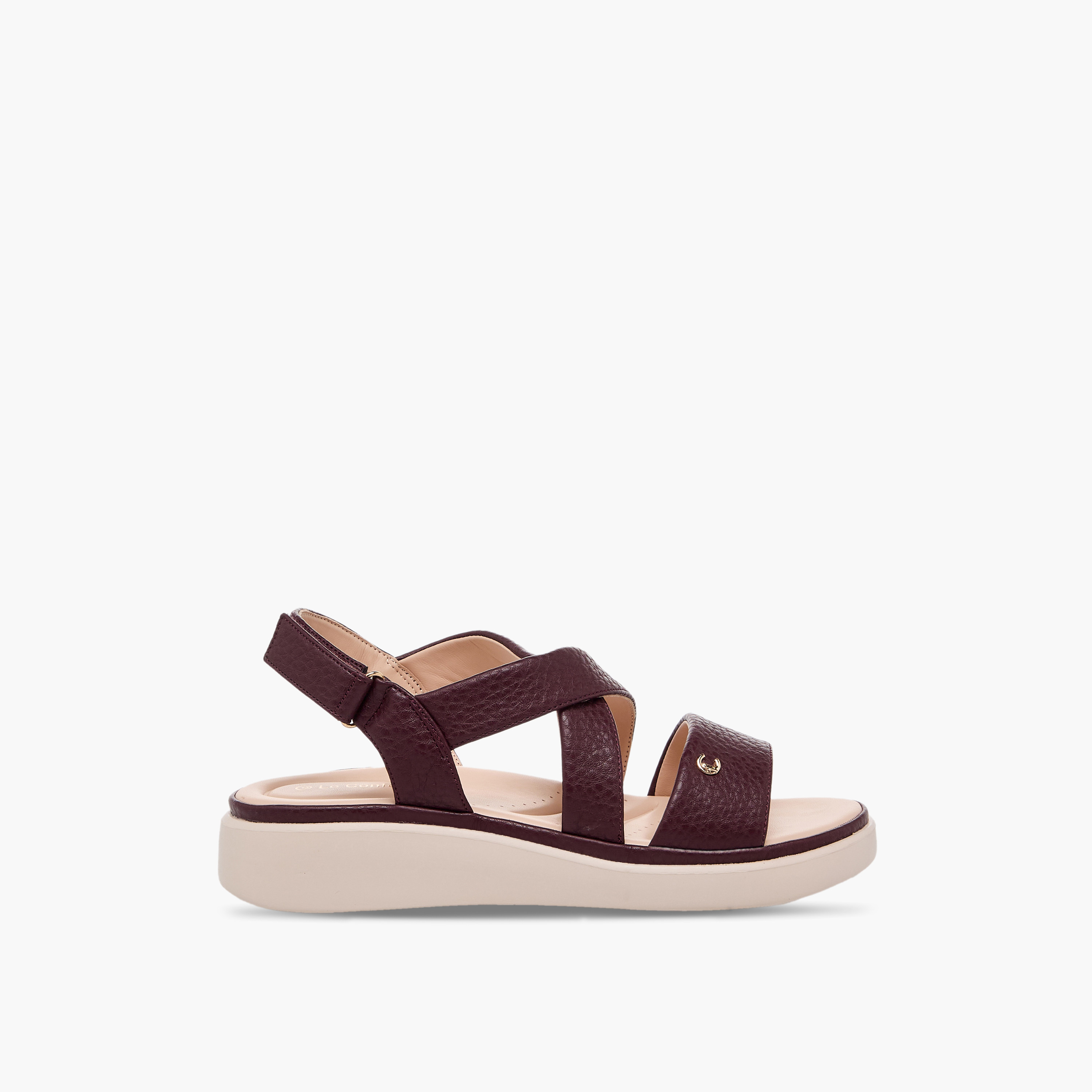 Le Confort Women Textured Cross Strap Sandals-women-shoes-sandals-heeled-image-3