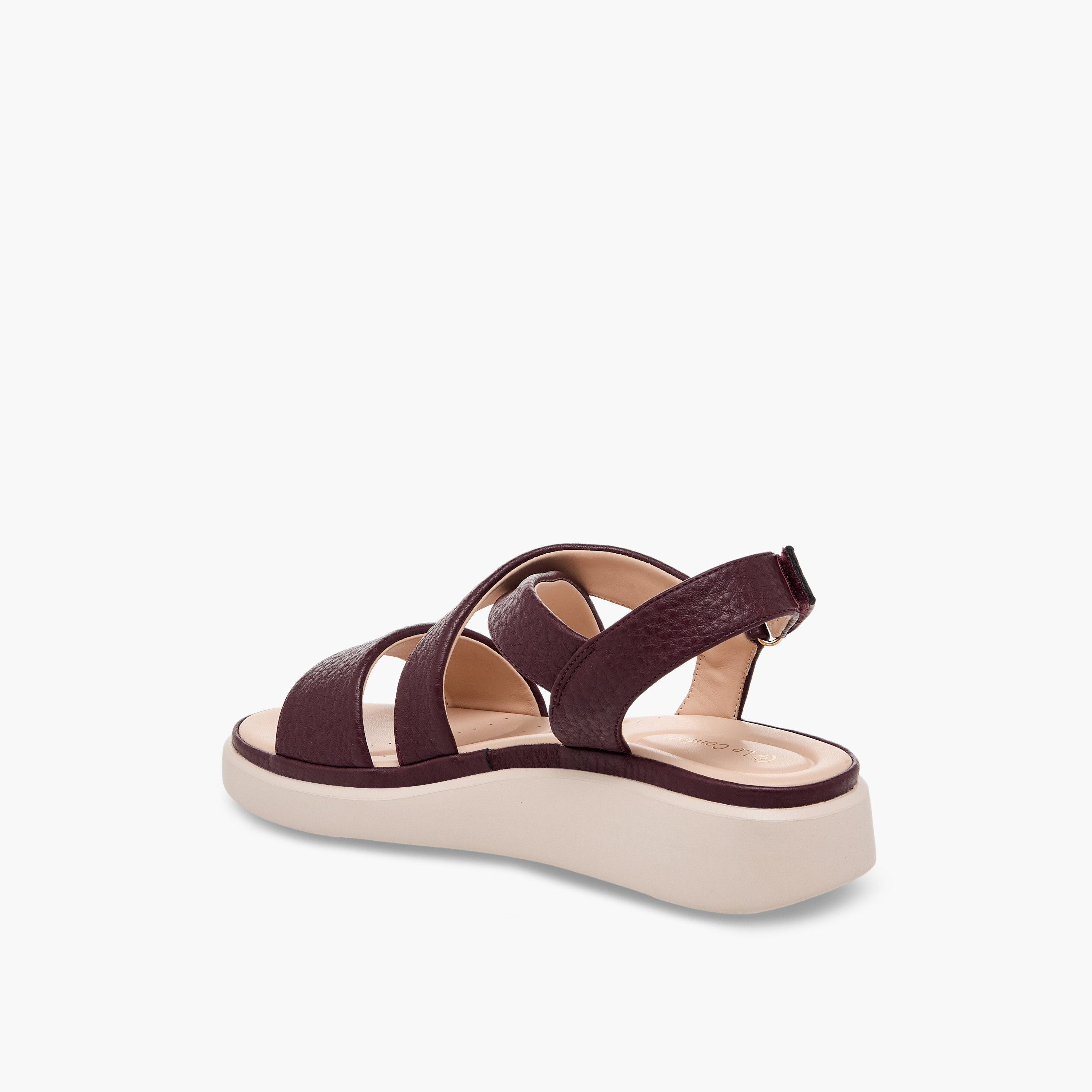 Le Confort Women Textured Cross Strap Sandals-women-shoes-sandals-heeled-image-5