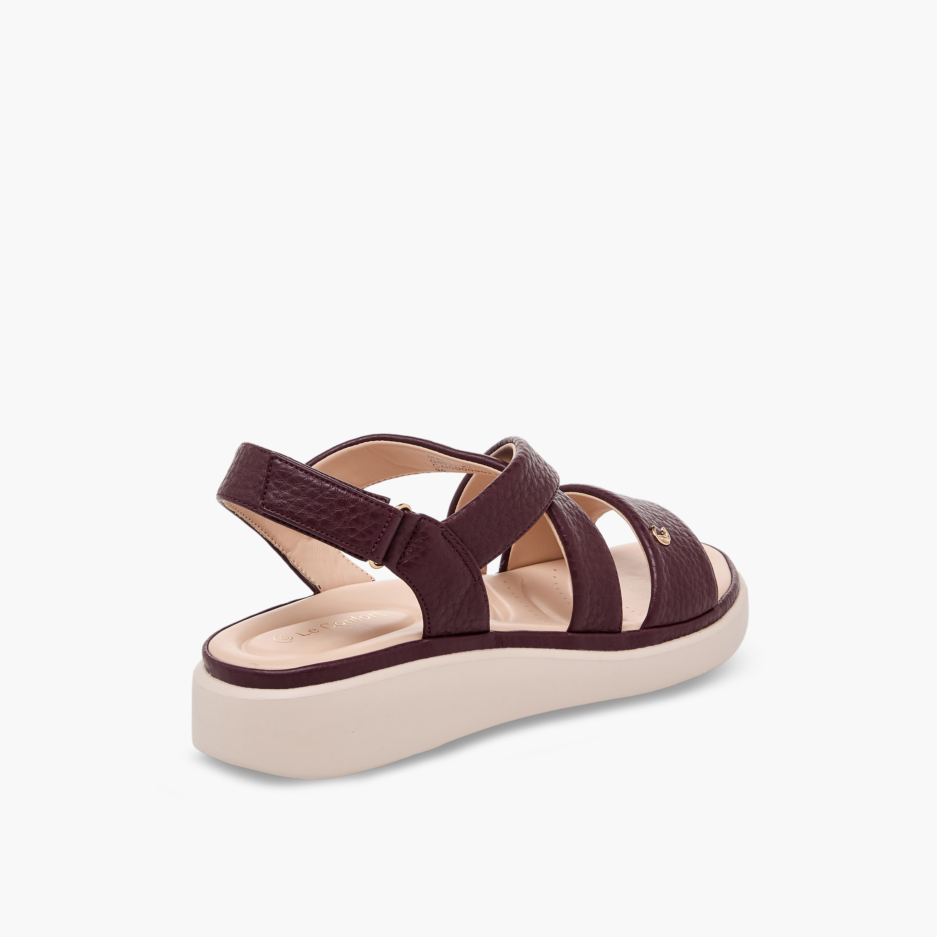 Le Confort Women Textured Cross Strap Sandals-women-shoes-sandals-heeled-image-6