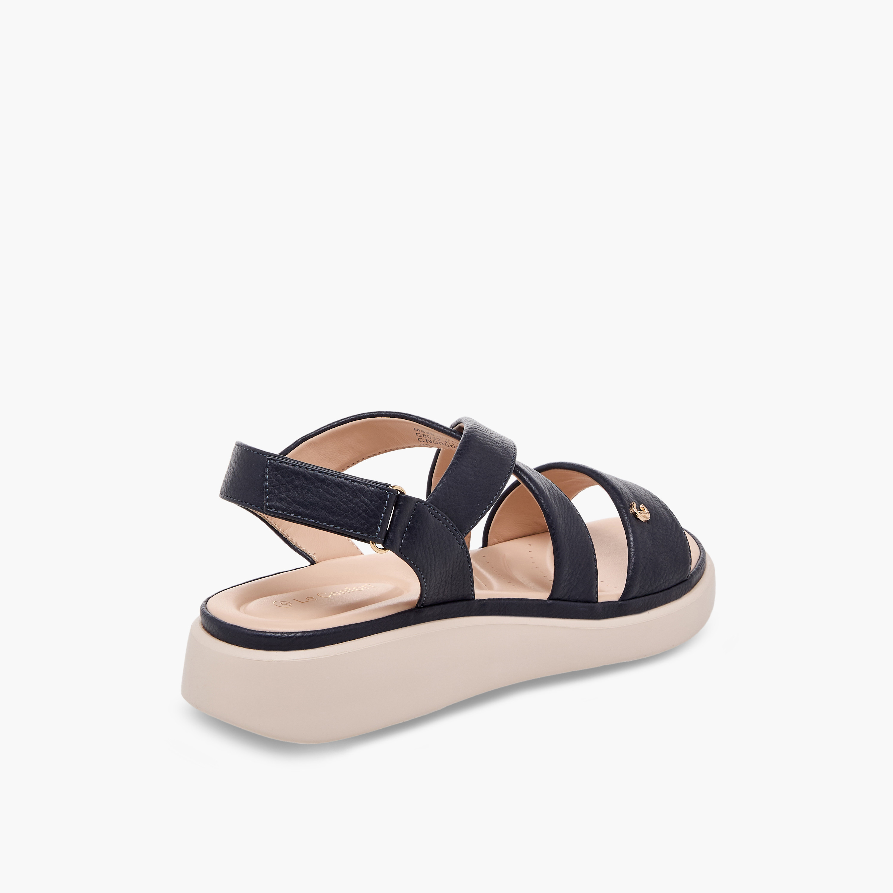 صندل بارز الملمس بأحزمة متقاطعة للنساء من لو كونفورت-women-shoes-sandals-heeled-image-6
