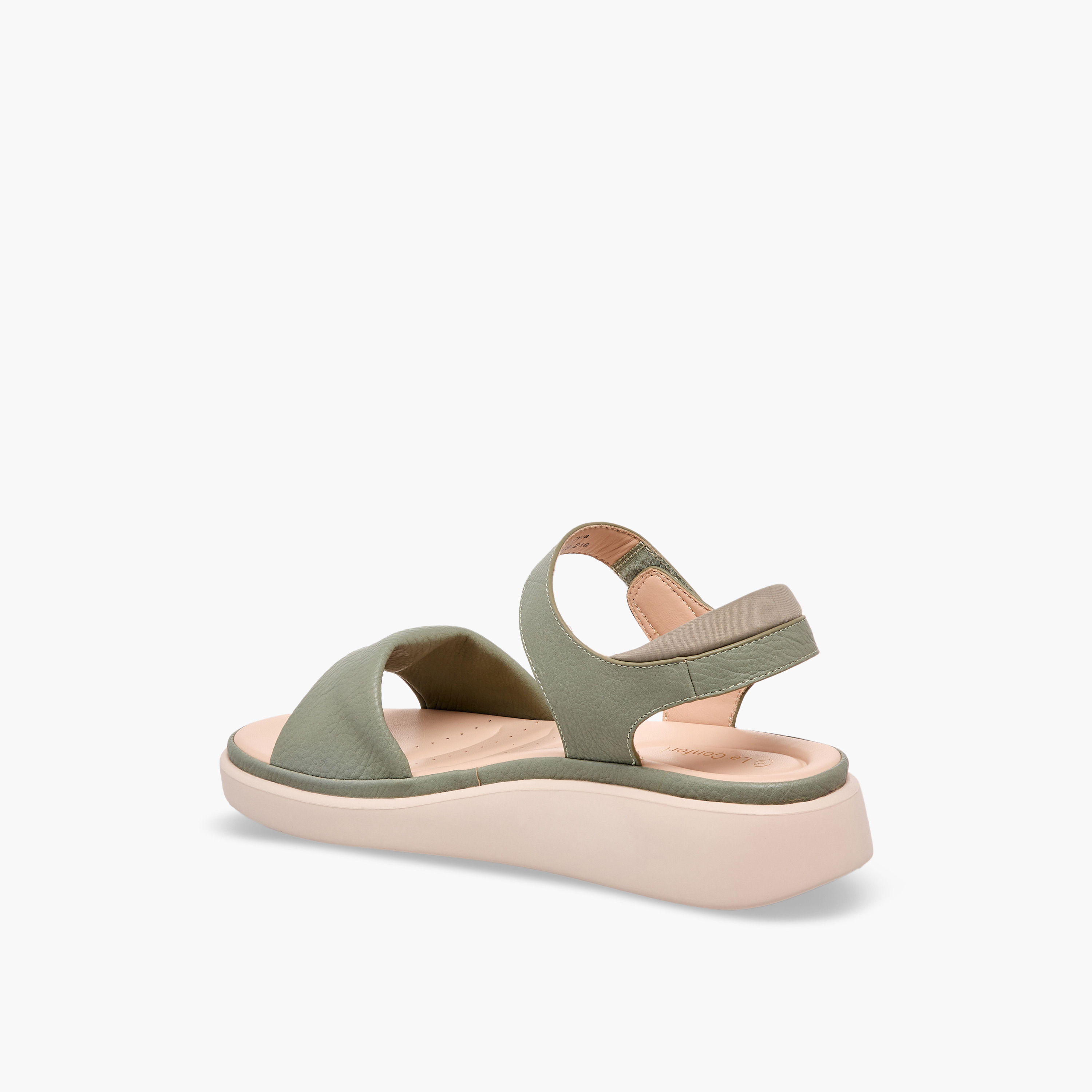 صندل بأحزمة وشريط لاصق من لو كونفورت-women-shoes-flats-sandals-image-5