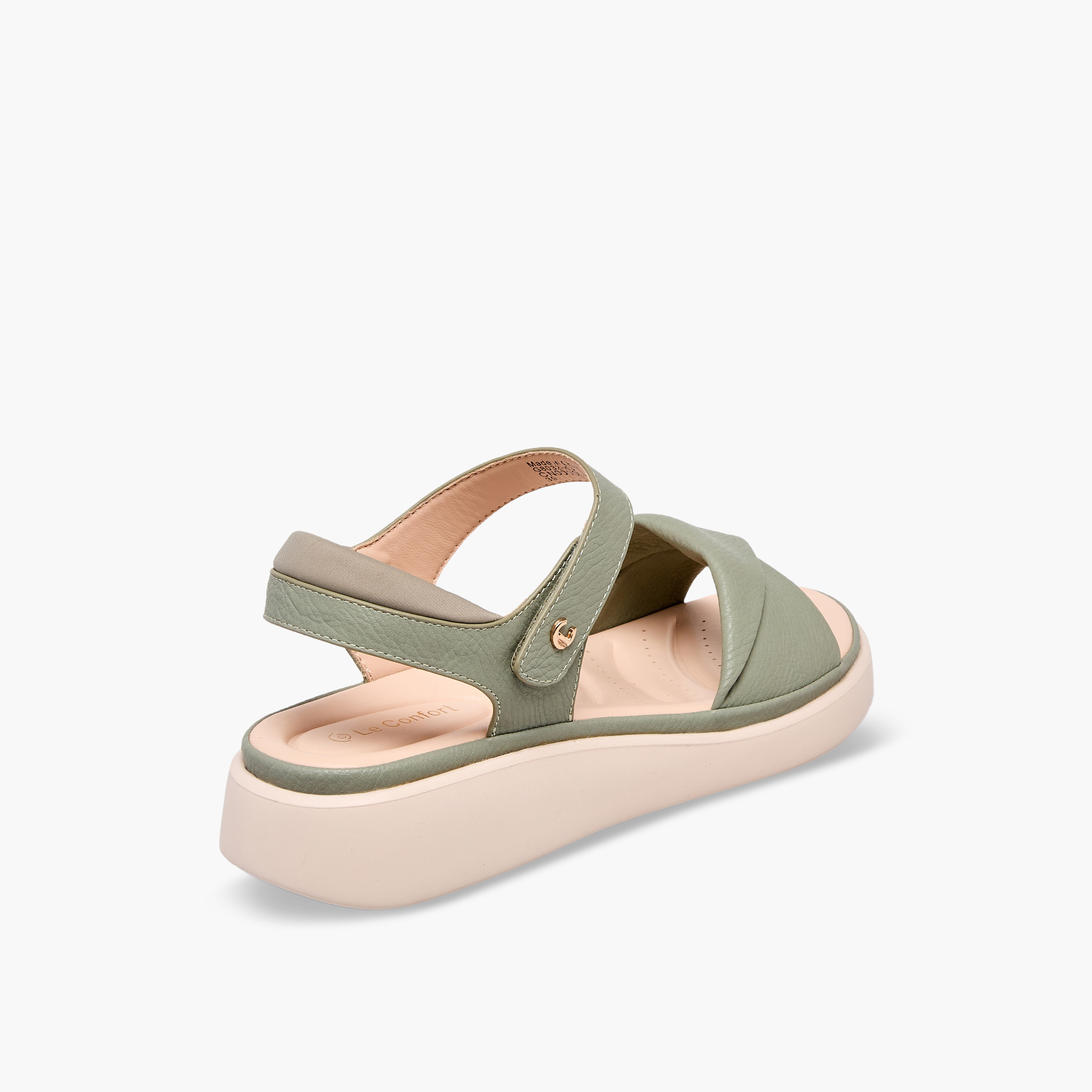 صندل بأحزمة وشريط لاصق من لو كونفورت-women-shoes-flats-sandals-image-6