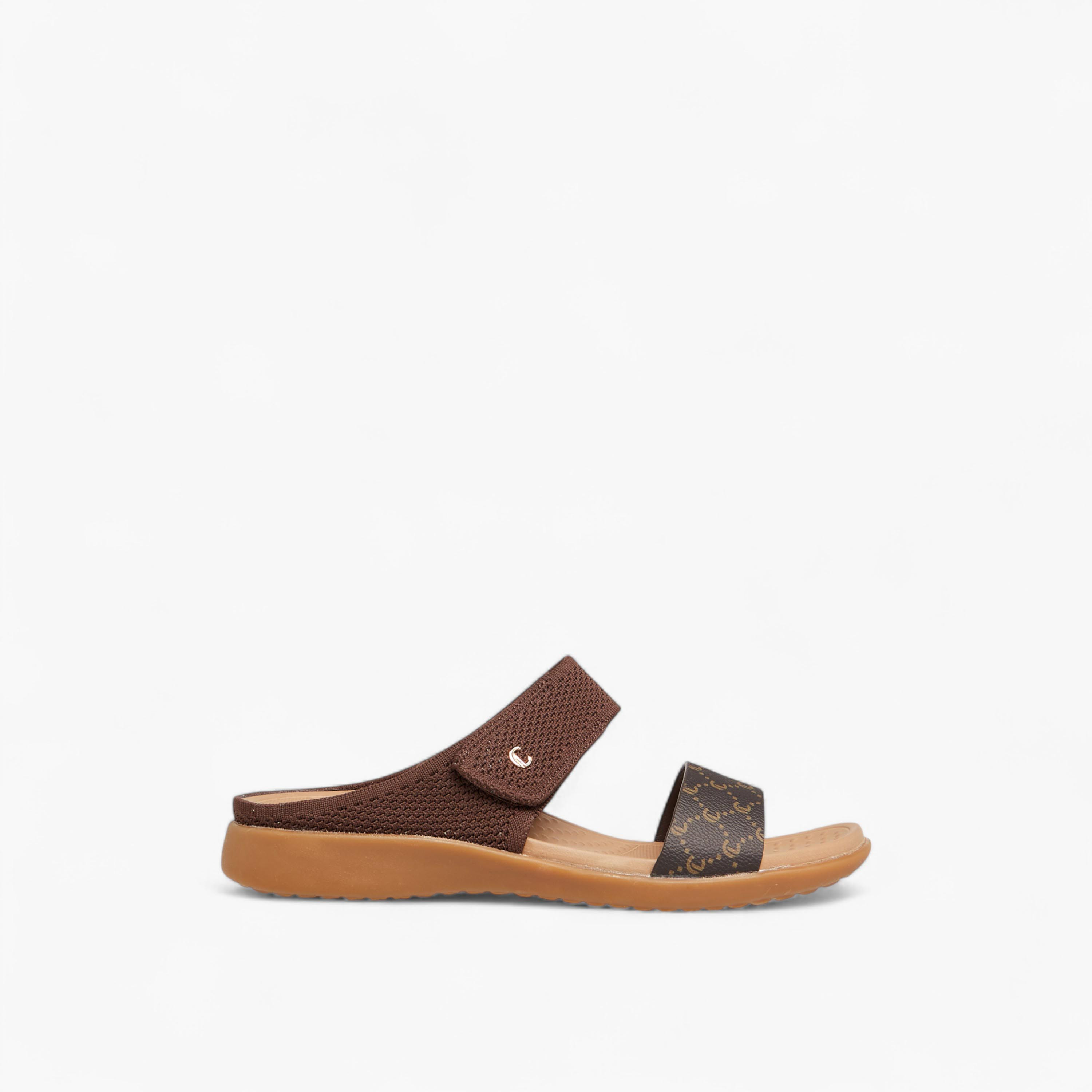 Le Confort Monogram Print Slip-On Comfort Sandals-women-shoes-sandals-heeled-image-2
