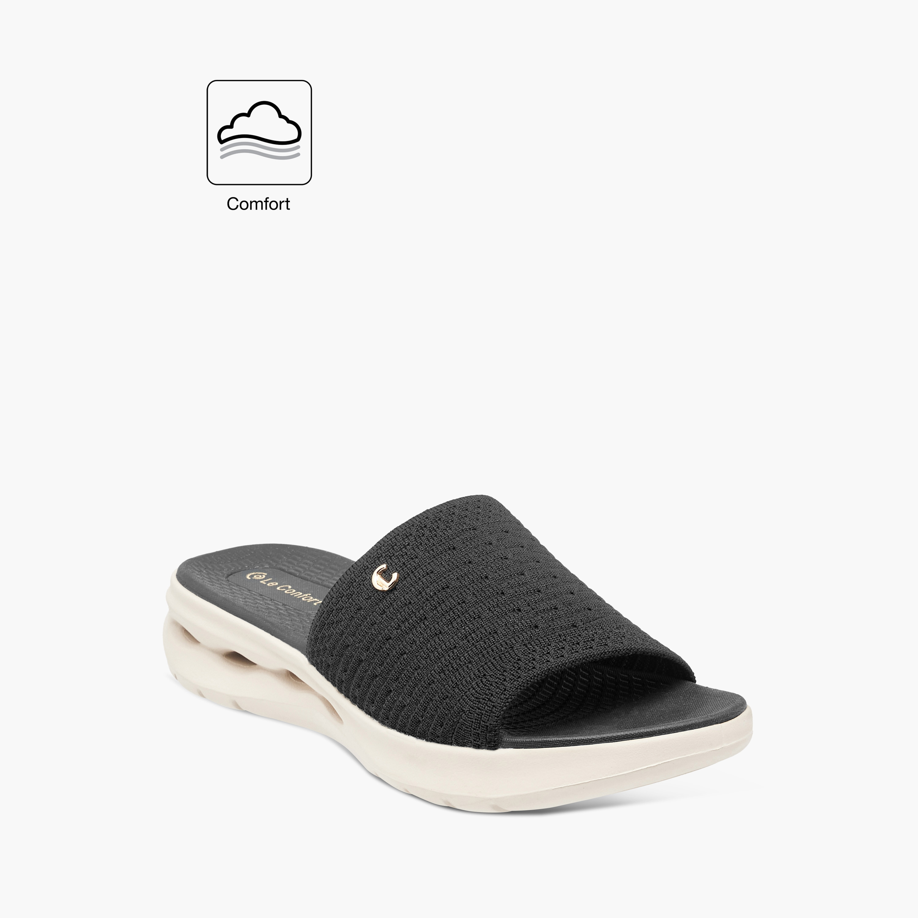 صندل خفيف مريح بارز الملمس سهل الارتداء للنساء من لو كونفورت-women-shoes-flats-sandals-image-2
