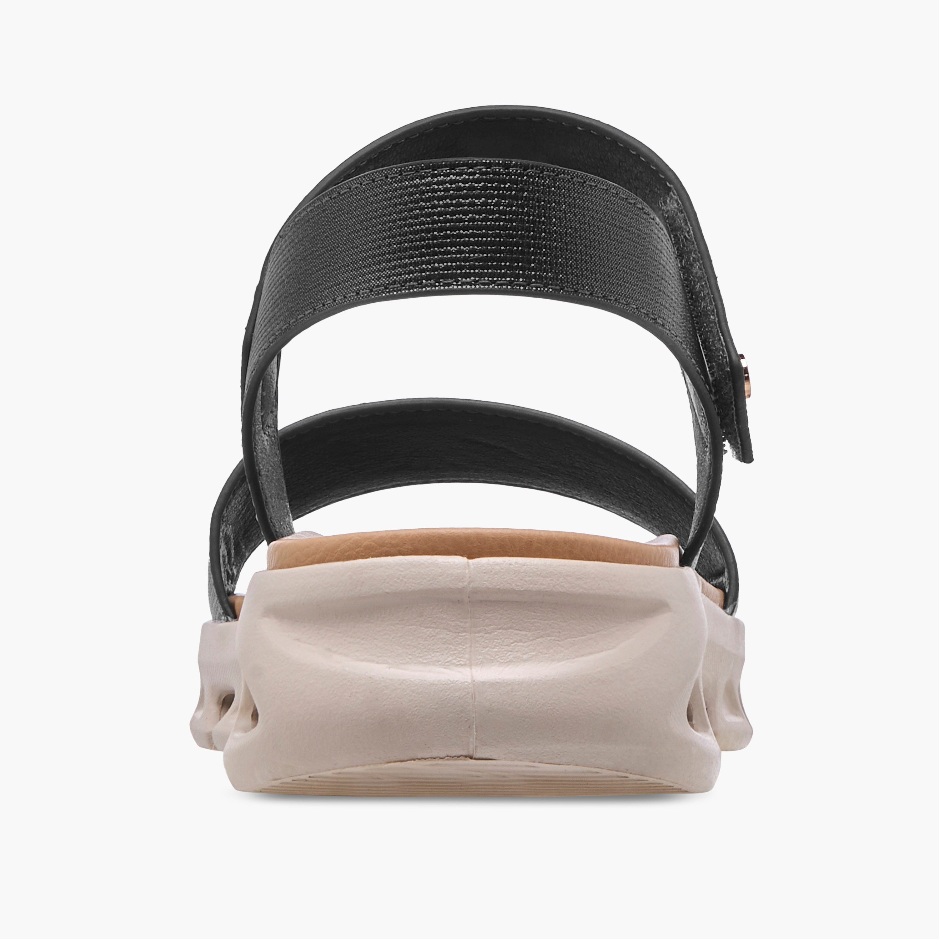 Flora Bella Textured Strap Sandals with Hook and Loop Closure-women-shoes-flats-sandals-image-5