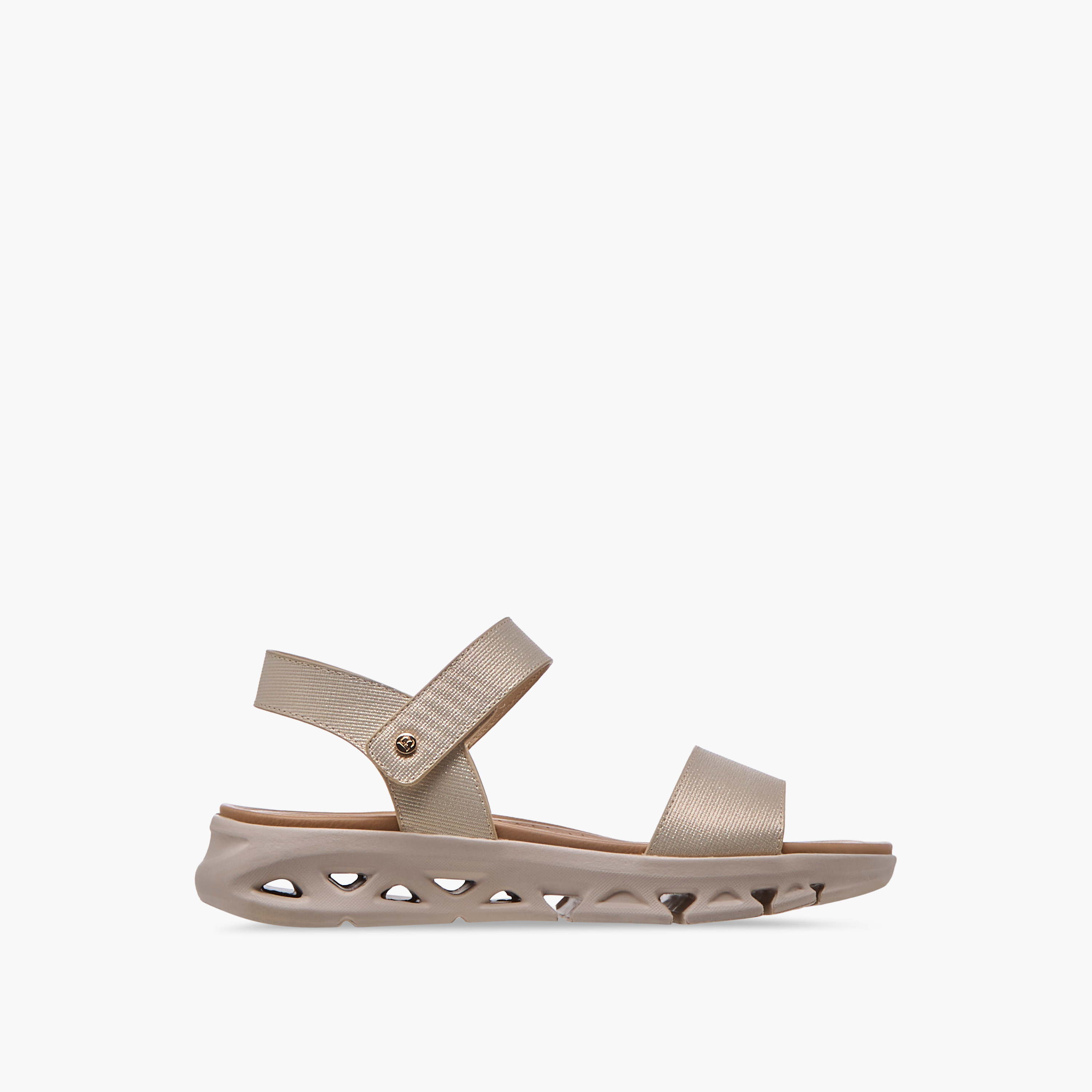 صندل بارز الملمس بأحزمة وشريط إغلاق لاصق من فلورا بيلا-women-shoes-flats-sandals-image-3