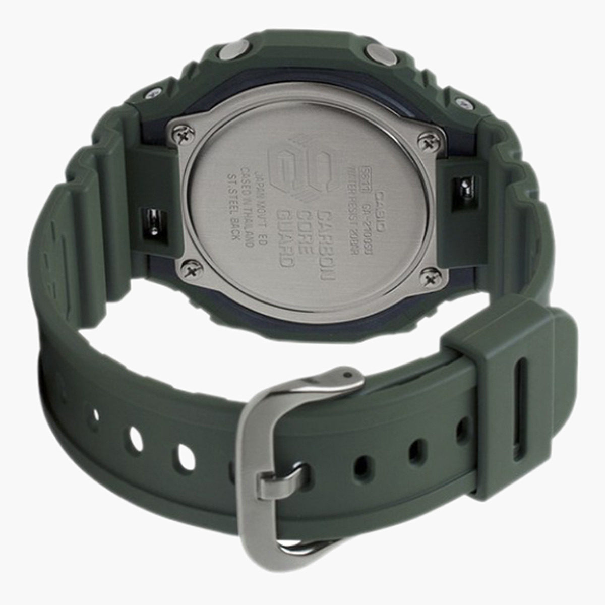 ساعة يد تناظرية/رقمية خضراء بسوار كربون للرجال من جي- شوك GA-2110SU-3ADR-men-watchesandjewellery-watches-image-3