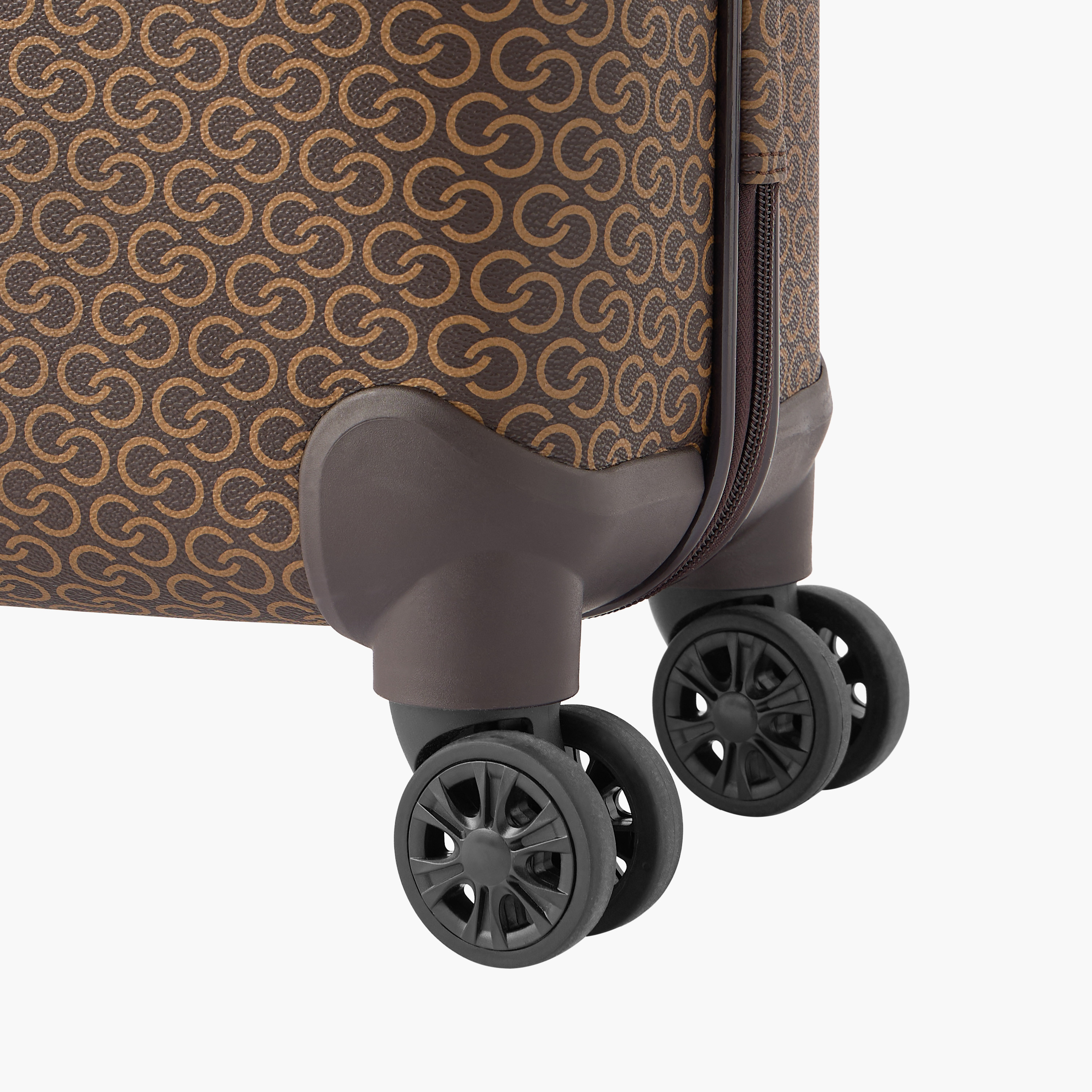 Celeste Monogram Print Hardcase Luggage Trolley with Retractable Handle - 20 inches Check-in Bag-travel-luggagesandbags-luggage-image-7