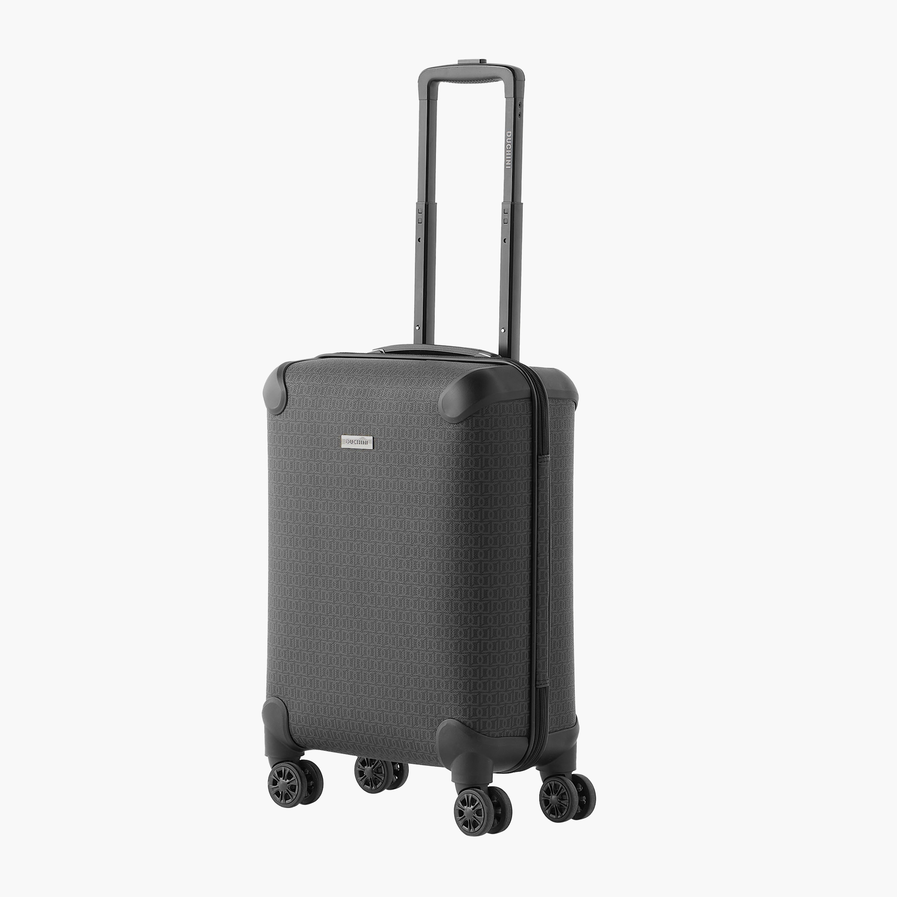 Duchini Monogram Print Hardcase Trolley Bag with Retractable Handle - 20 inches Check-in Bag-travel-luggagesandbags-luggage-image-1