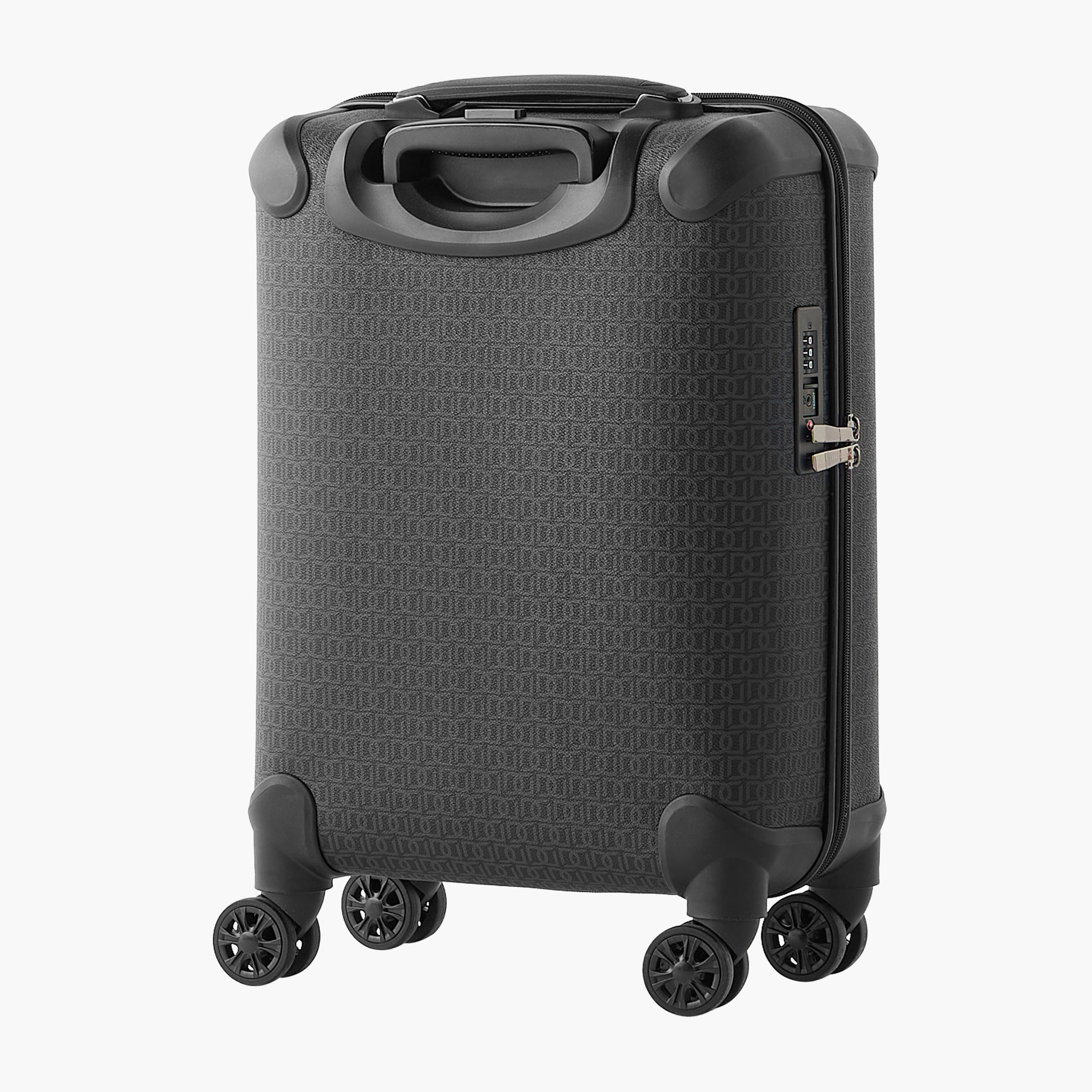 Duchini Monogram Print Hardcase Trolley Bag with Retractable Handle - 20 inches Check-in Bag-travel-luggagesandbags-luggage-image-3