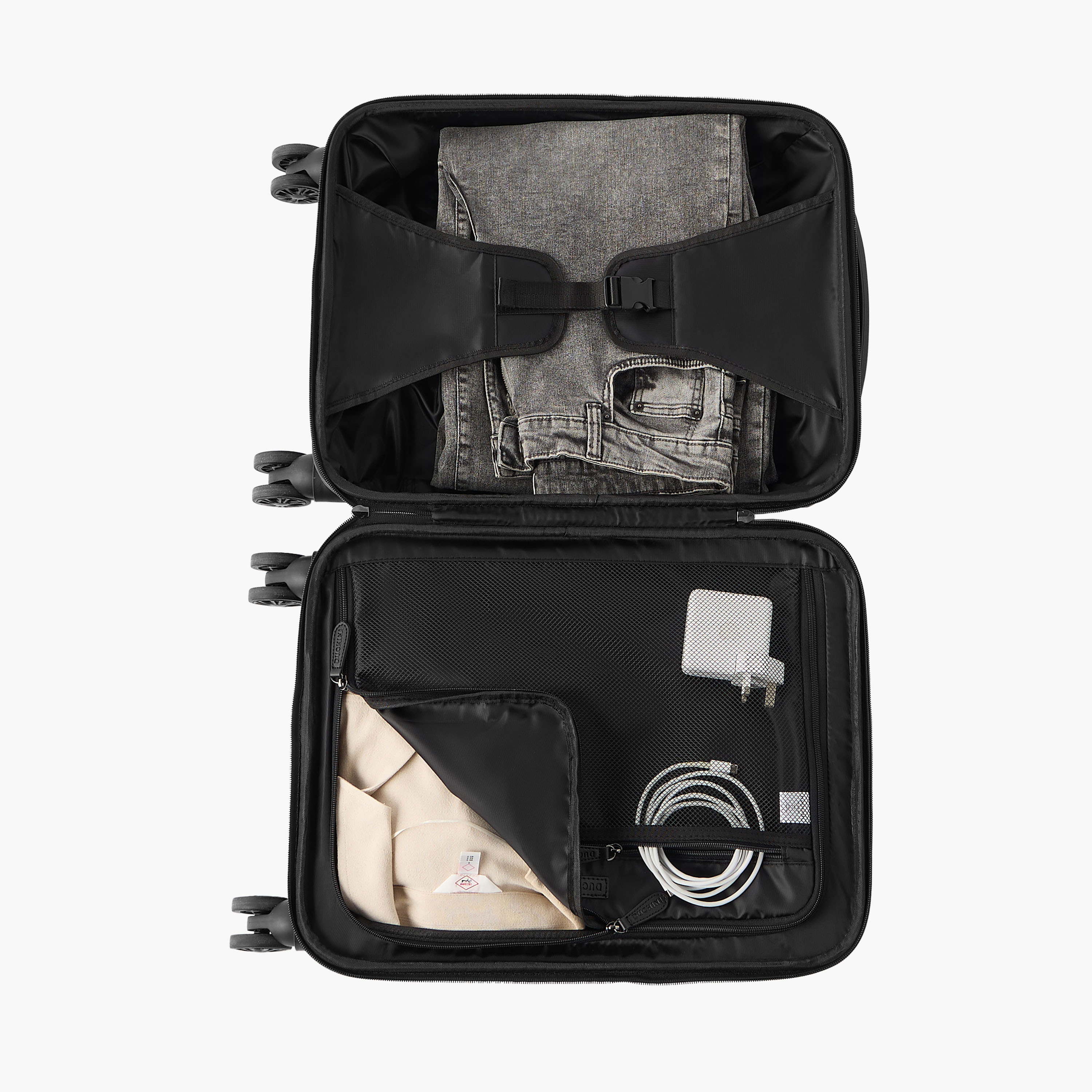 Duchini Monogram Print Hardcase Trolley Bag with Retractable Handle - 20 inches Check-in Bag-travel-luggagesandbags-luggage-image-9