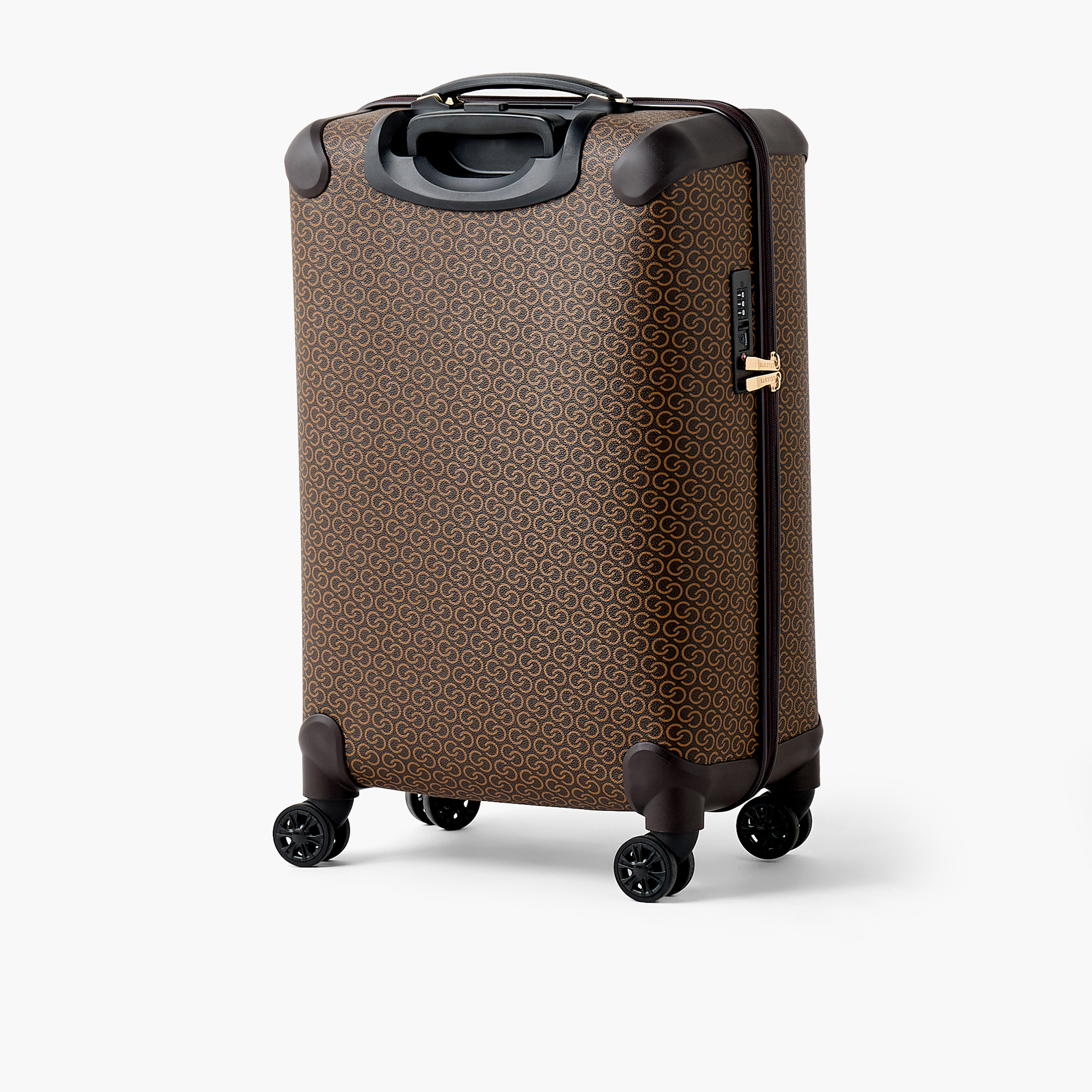 Celeste Monogram Print Hardcase Luggage Trolley with Retractable Handle - 24 inches Check-In Bag-travel-luggagesandbags-luggage-image-3
