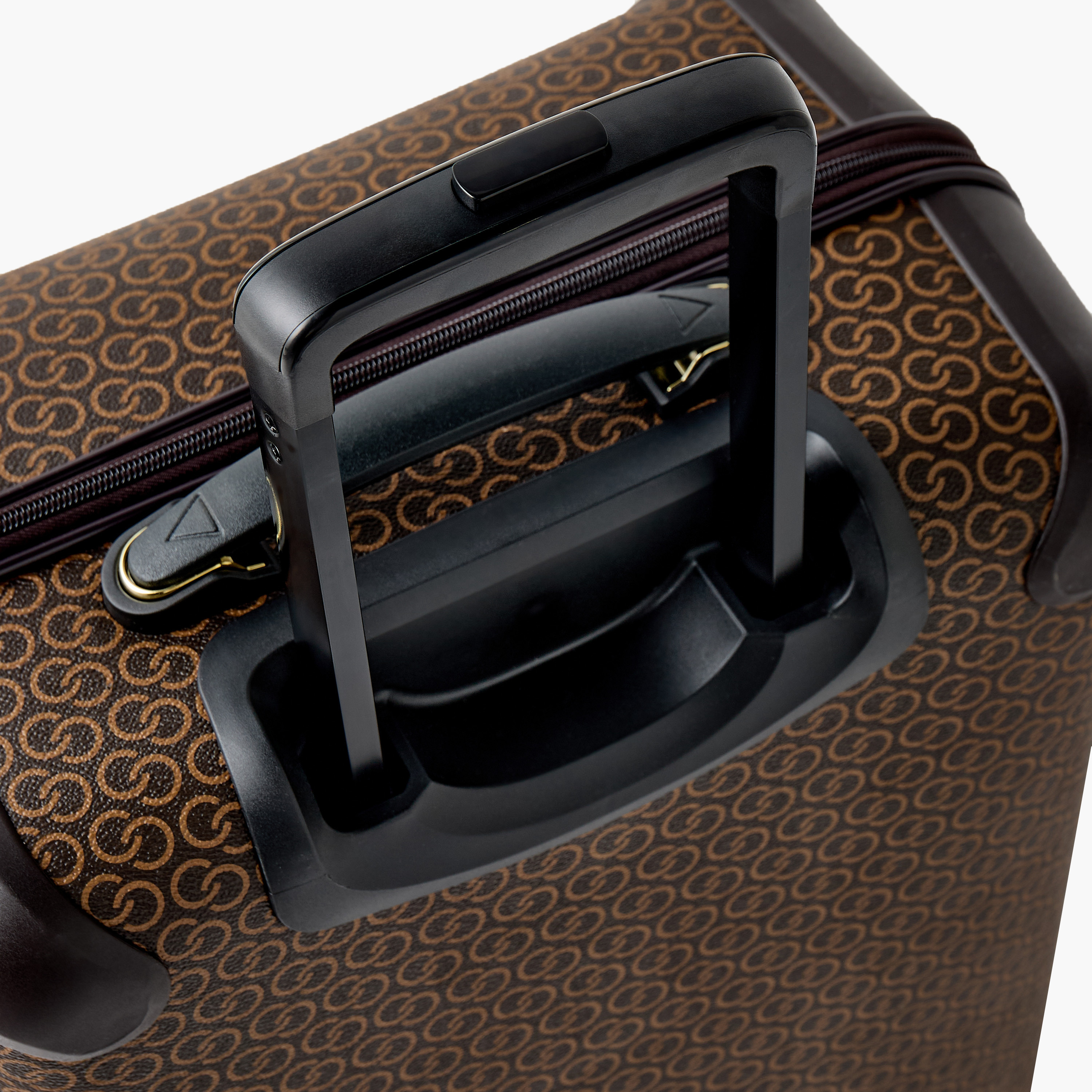 Celeste Monogram Print Hardcase Luggage Trolley with Retractable Handle - 24 inches Check-In Bag-travel-luggagesandbags-luggage-image-6