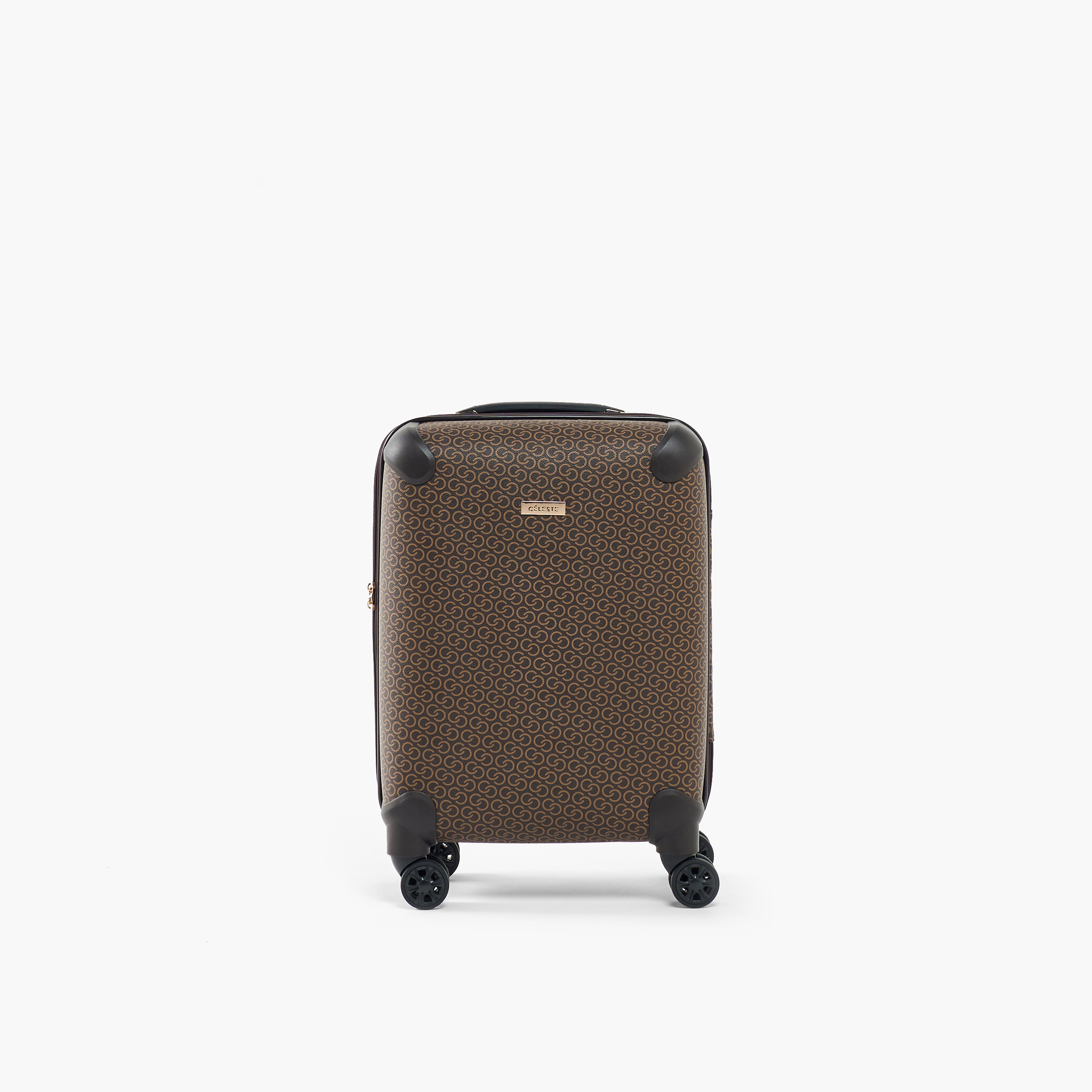 Celeste Textured Hardcase Trolley Bag with Retractable Handle-travel-luggagesandbags-luggage-image-2