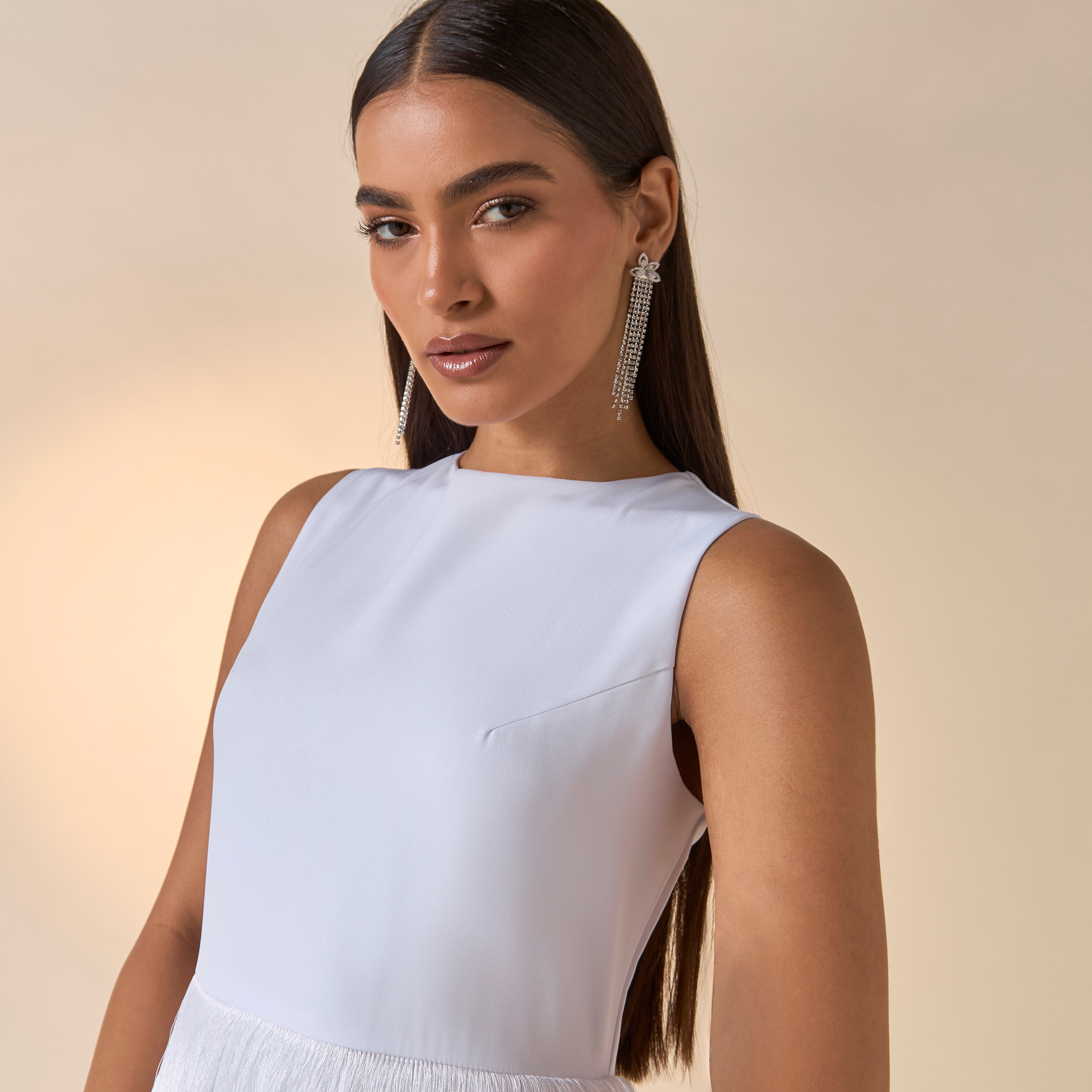 FYOR Fringe Detail Sleeveless Dress with Round Neck-women-clothing-dresses-image-5