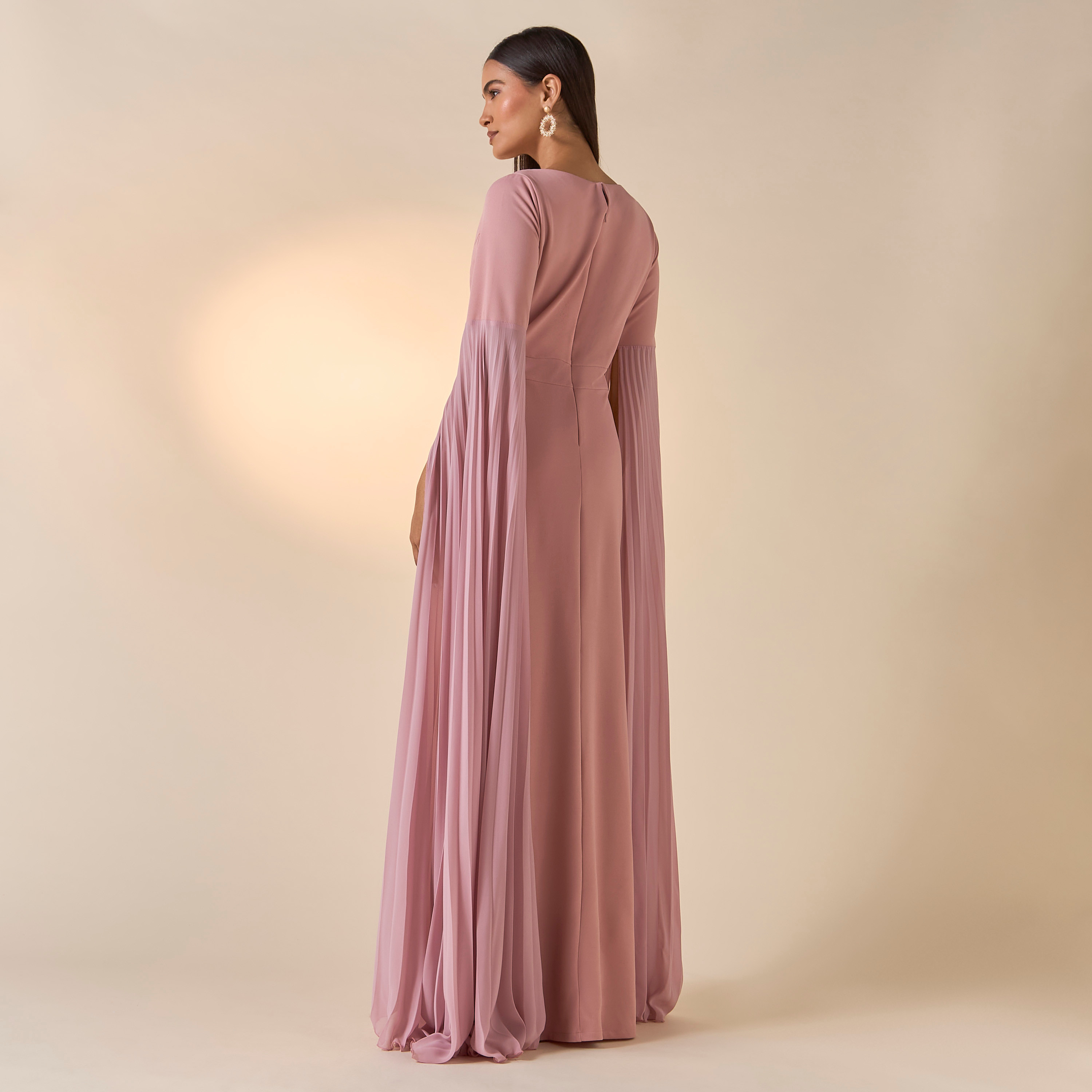 فستان سادة بياقة قارب وأكمام كاب من فيور-women-clothing-dresses-image-9