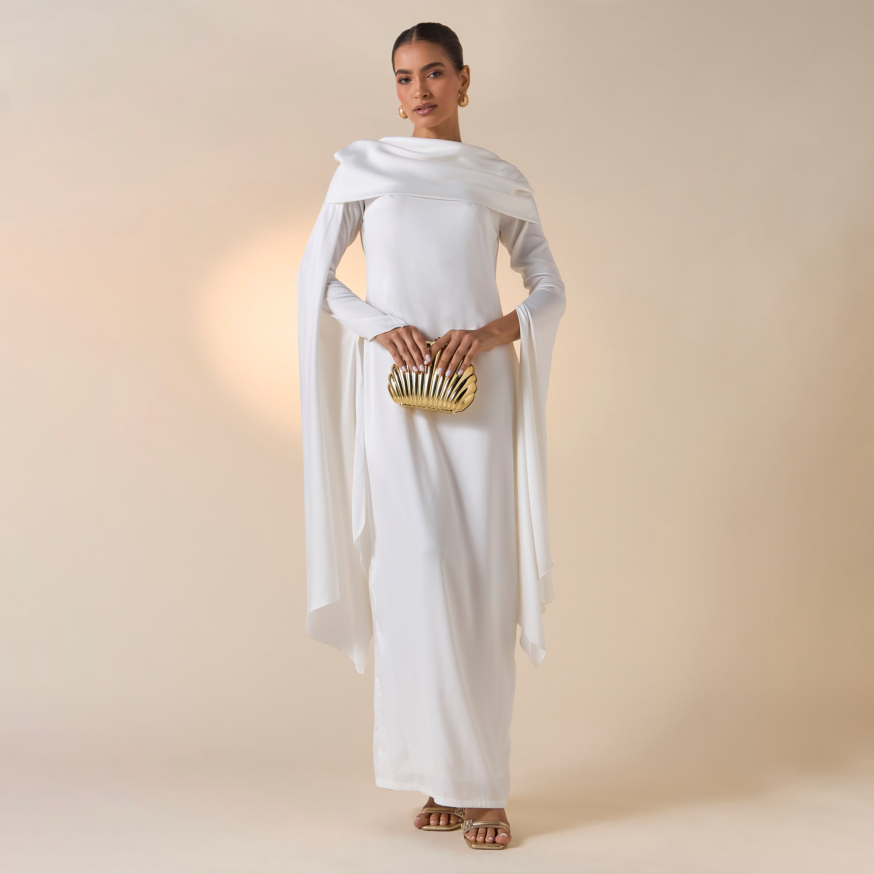 فستان سادة بأكمام كاب وفتحة من فيور-women-clothing-dresses-image-6