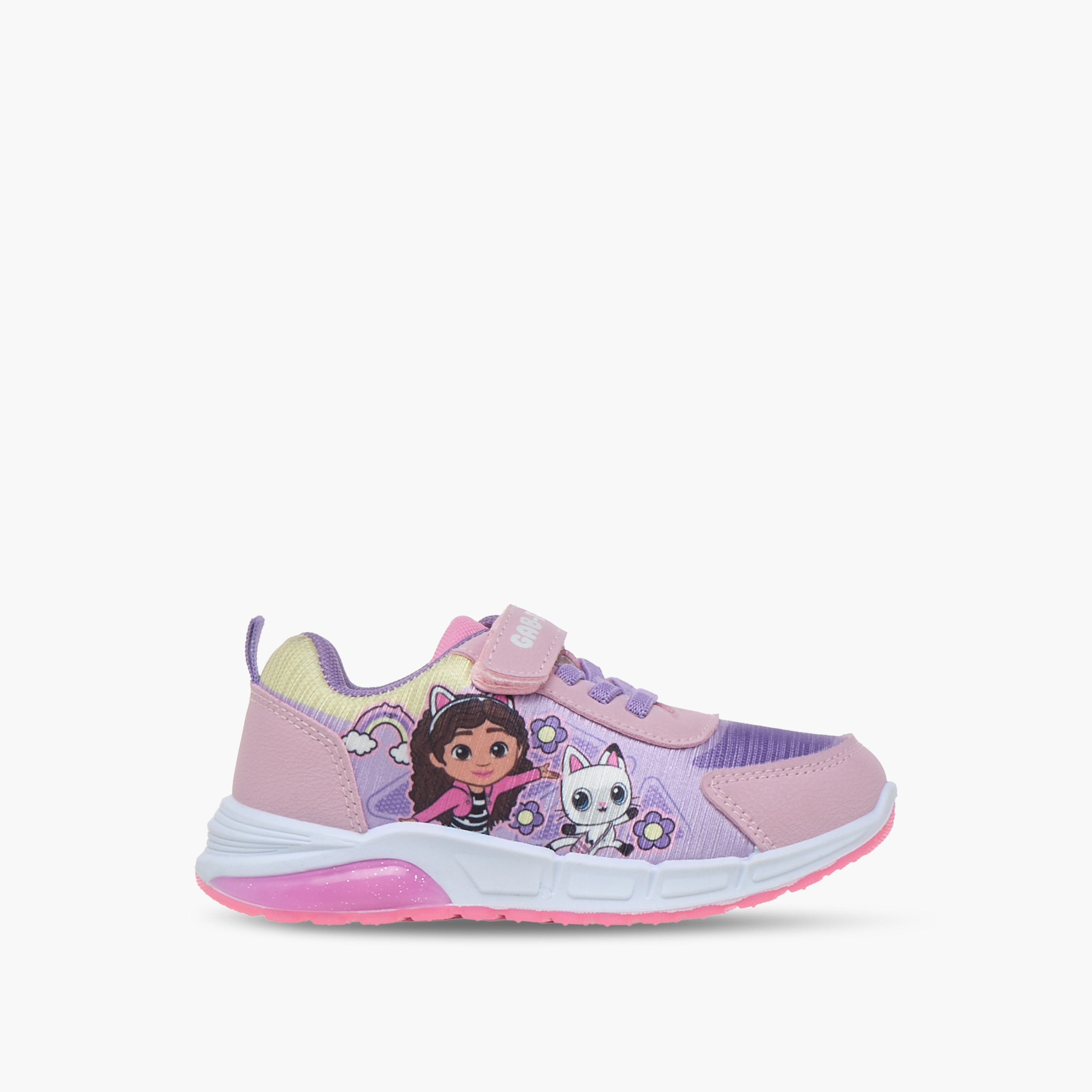 Gabbys Dollhouse Girls Hook & Loop Light-Up Ankle Sneakers-girls-shoes-sneakers-image-3