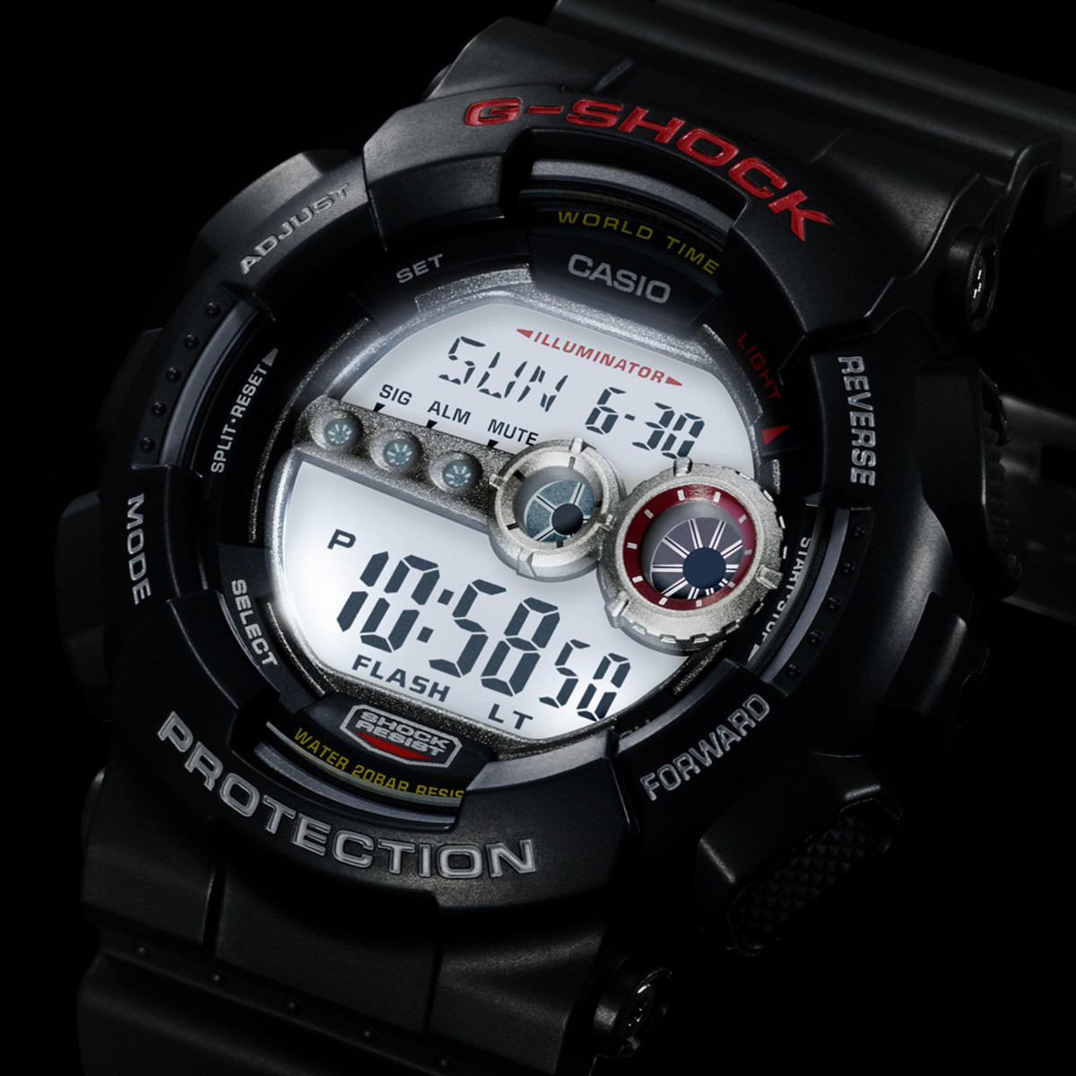 Casio G-Shock Men's Black Digital Resin Strap Watch - GD-100-1ADR-men-watchesandjewellery-watches-image-3