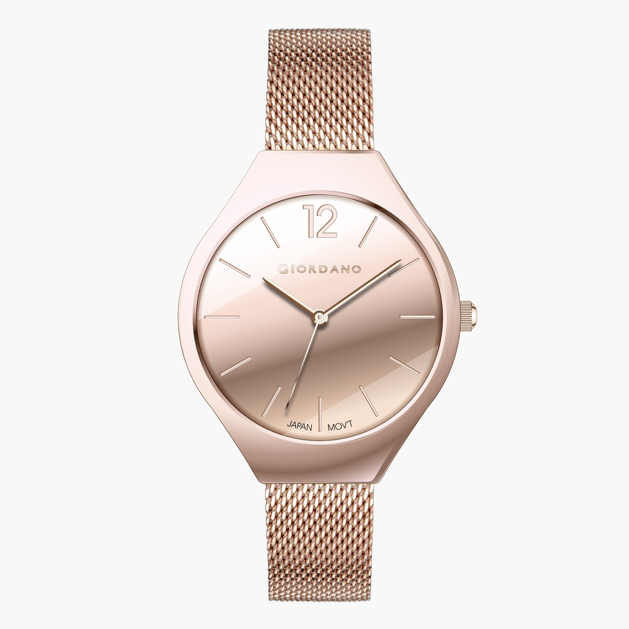 Buy Women s Giordano Women s Analog Rose Gold Dial Watch GD 2150 33 Online Centrepoint UAE