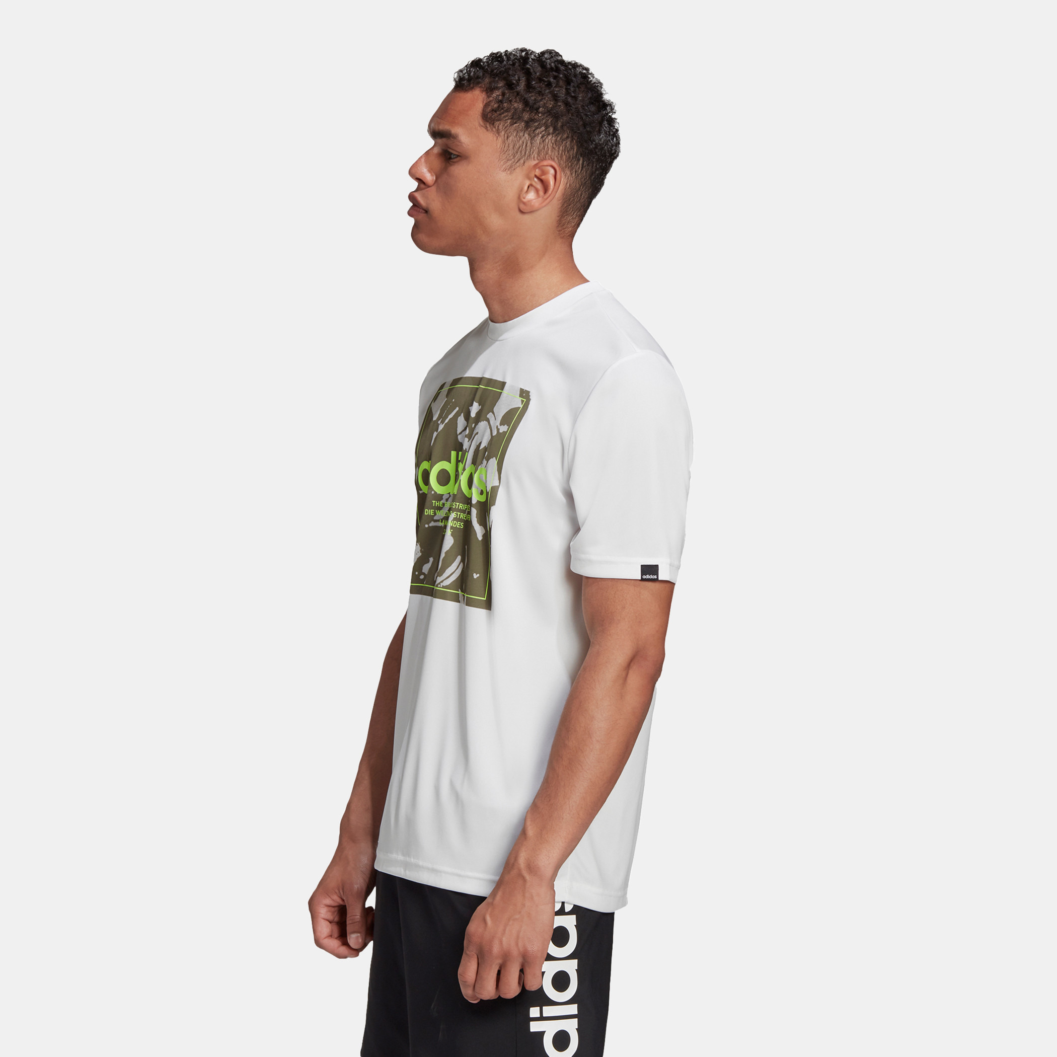 Buy Men s Adidas Printed Training T shirt with Crew Neck and Short Sleeves Online Centrepoint KSA