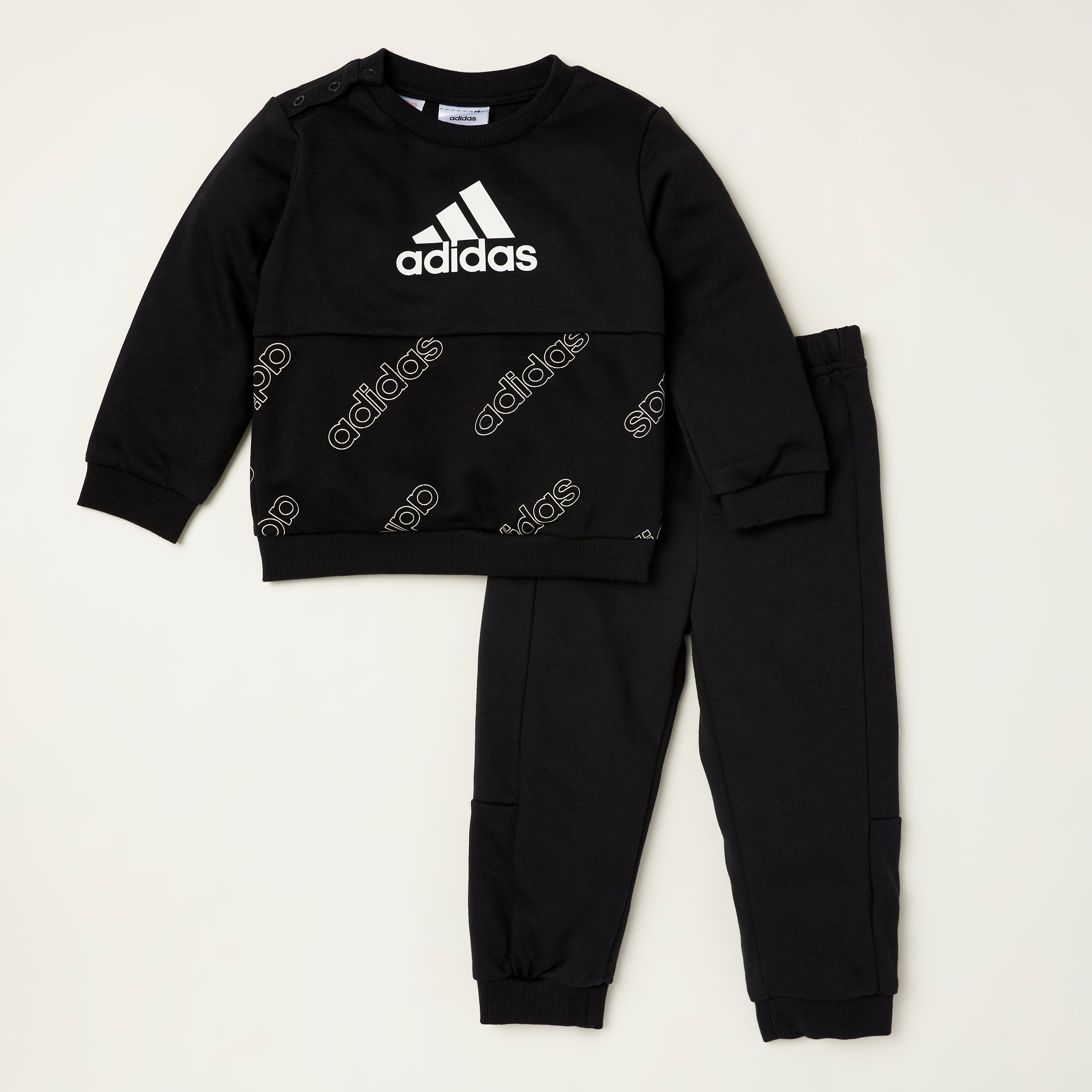 adidas Printed T shirt with Long Sleeves and Jog Pants