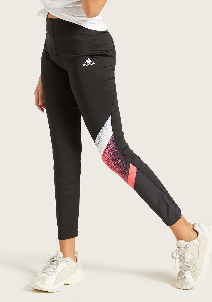 adidas Printed Tights with Elasticated Waistband-Pants-image-1