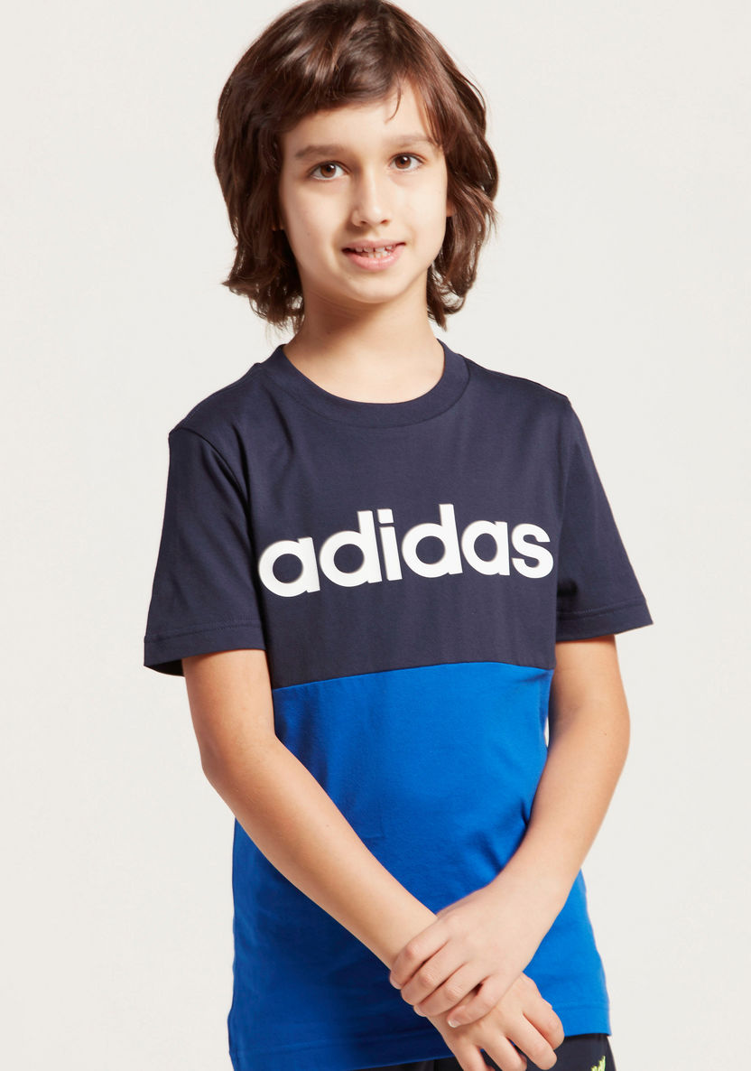 adidas Round Neck T-shirt with Short Sleeves-Tops-image-1