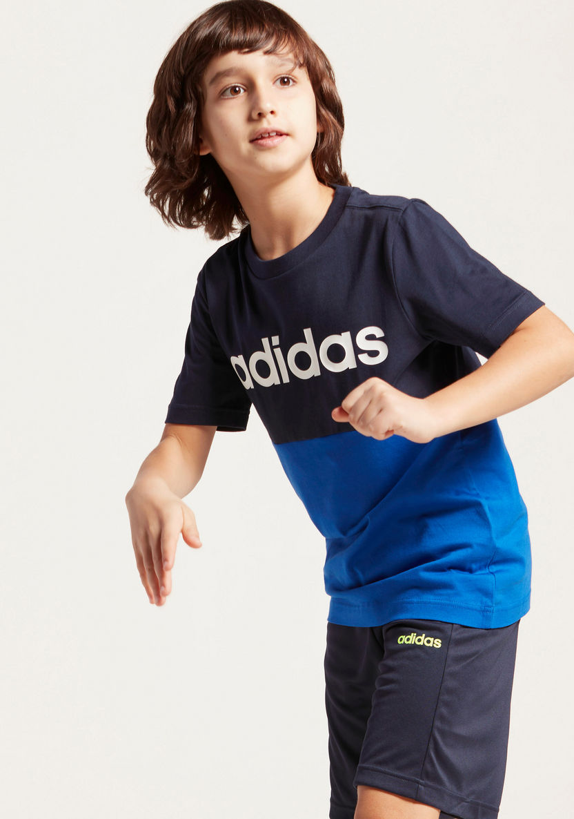 adidas Round Neck T-shirt with Short Sleeves-Tops-image-2
