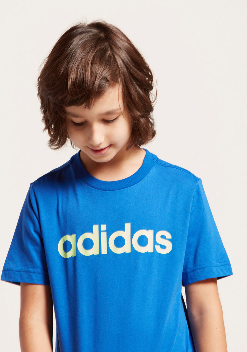 adidas Round Neck T-shirt with Short Sleeves-T Shirts-image-1