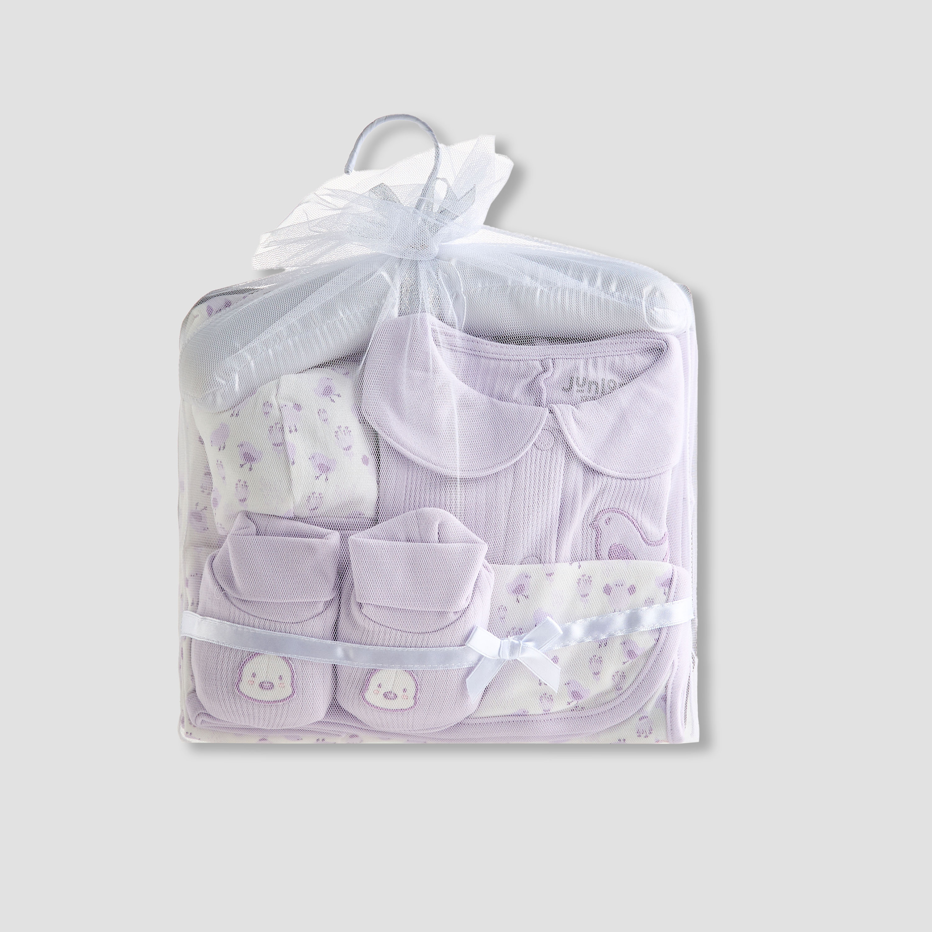 Juniors 5-Piece Girls Gift Set - Cotton - Sleepsuit, Blanket, Beanie Cap - Bird Print-baby-girls-clothing-setsandcoords-image-1