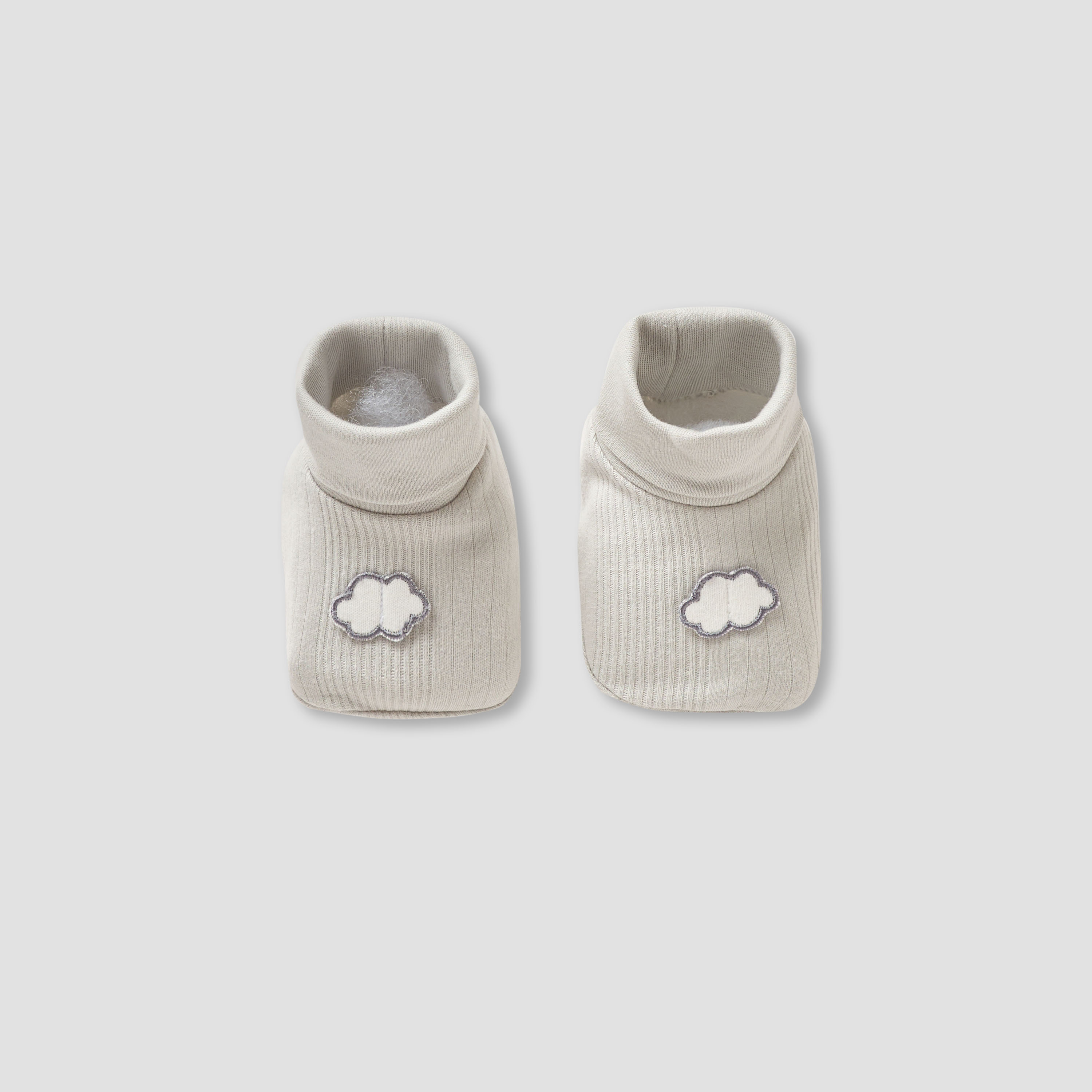 Juniors 4-Piece Girls Gift Set - Cotton - Bodysuit, Booties, Beanie Cap - Cloud Print-baby-girls-clothing-setsandcoords-image-4