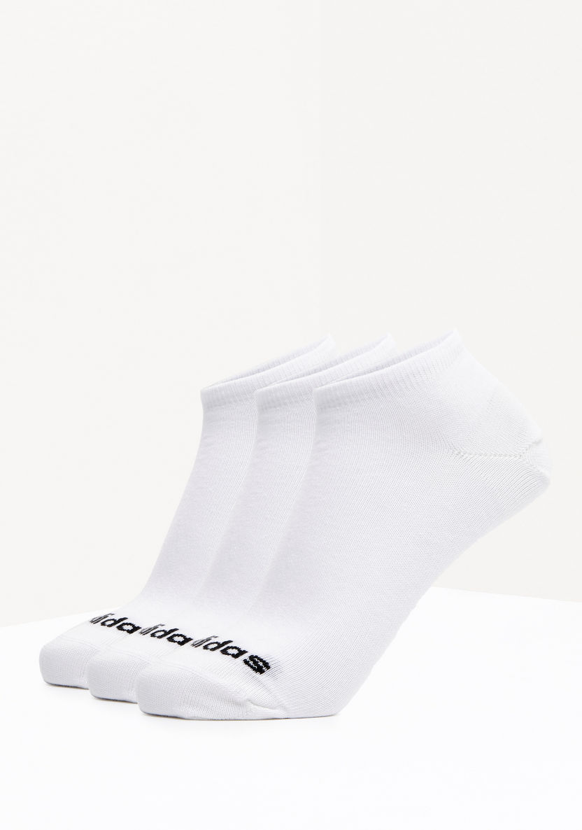 Adidas Solid Ankle Length Sports Socks - Set of 3-Women%27s Socks-image-0