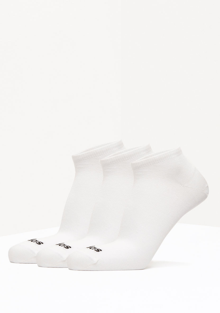 Adidas Solid Ankle Length Sports Socks - Set of 3-Men%27s Socks-image-0