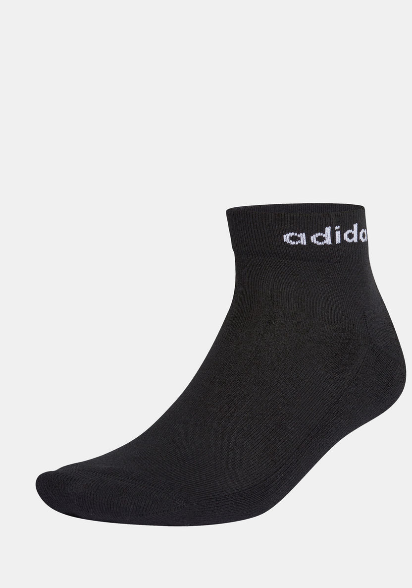 Adidas Logo Detail Ankle Length Sports Socks-Men%27s Socks-image-0