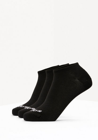 Adidas Solid Ankle Length Sports Socks - Set of 3-Boy%27s Socks-image-0