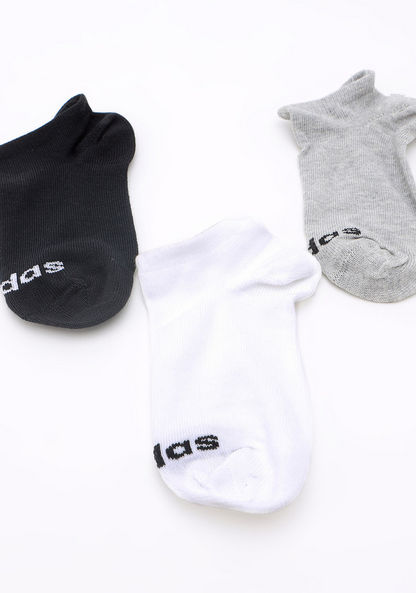 Adidas Solid Ankle Length Sports Socks - Set of 3-Boy%27s Socks-image-3